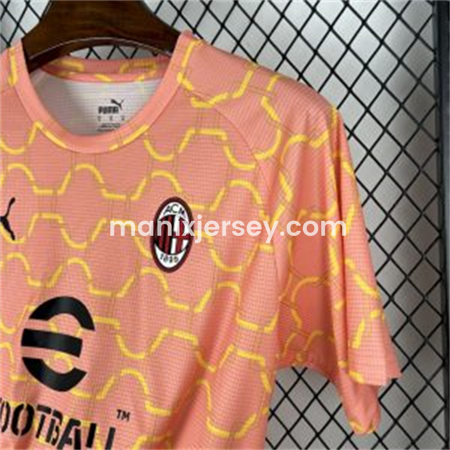 ManixJersey.com | AC Milan 25-26 Orange Training Jersey - Fans Version -Customize Name, Number and Patch | Worldwide Shipping