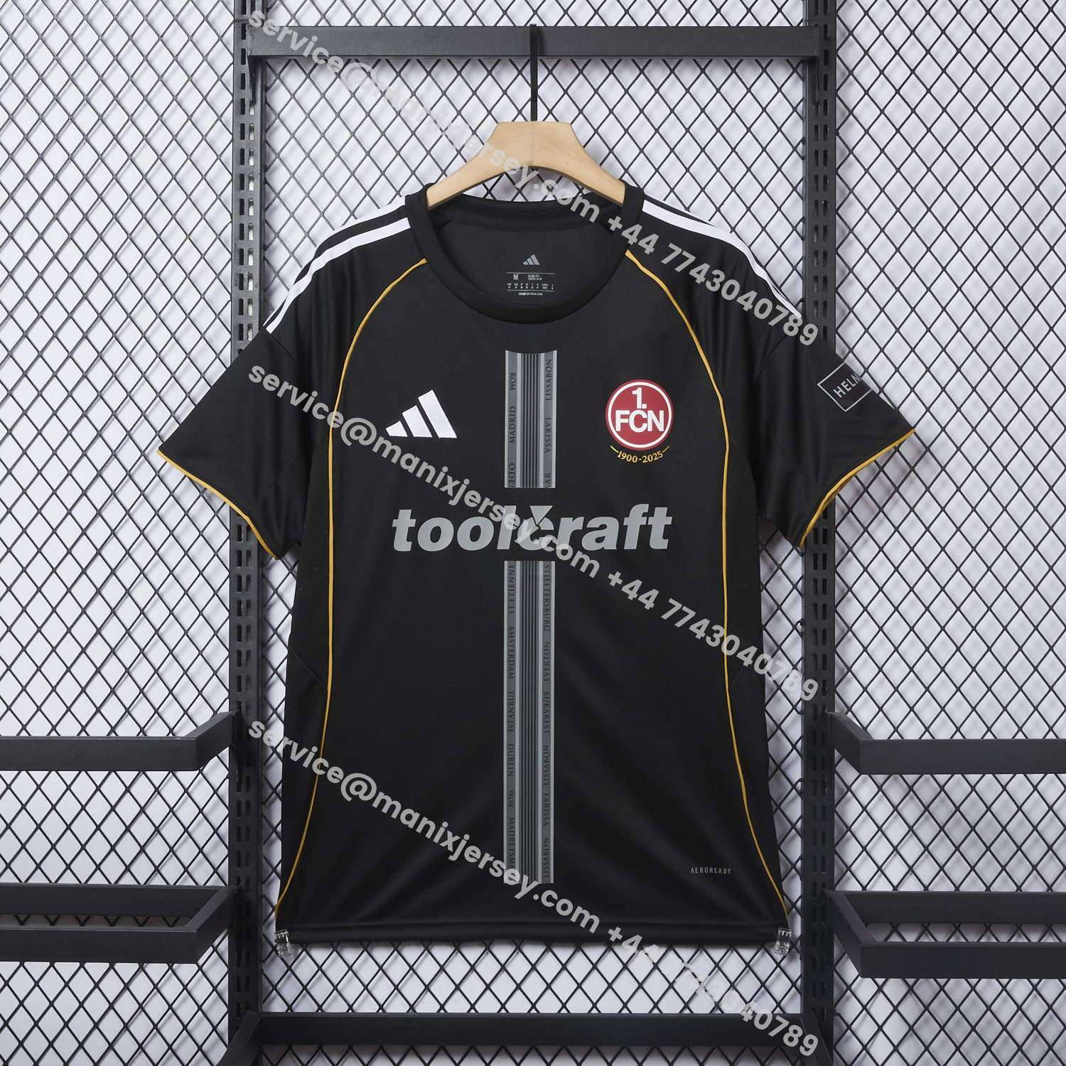 ManixJersey.com | Nürnberg 25-26 Black 125-Year Anniversary Jersey - Fans Version -Customize Name, Number and Patch | Worldwide Shipping
