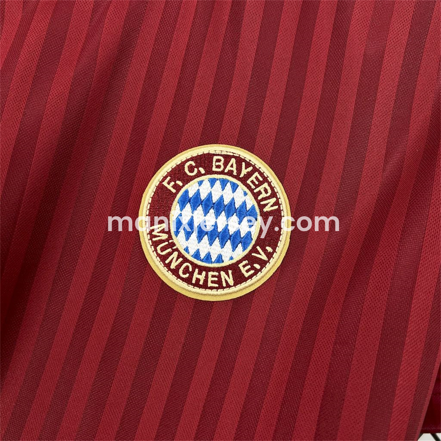 ManixJersey.com | Bayern Munich 24-25 Red Terrace Icon Retro Jersey - Fans Version -Customize Name, Number and Patch | Worldwide Shipping
