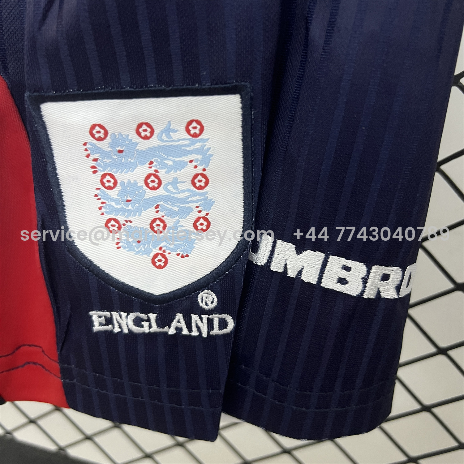 ManixJersey.com | Retro England 1998 Home Kids Kit -Customize Name, Number and Patch | Worldwide Shipping