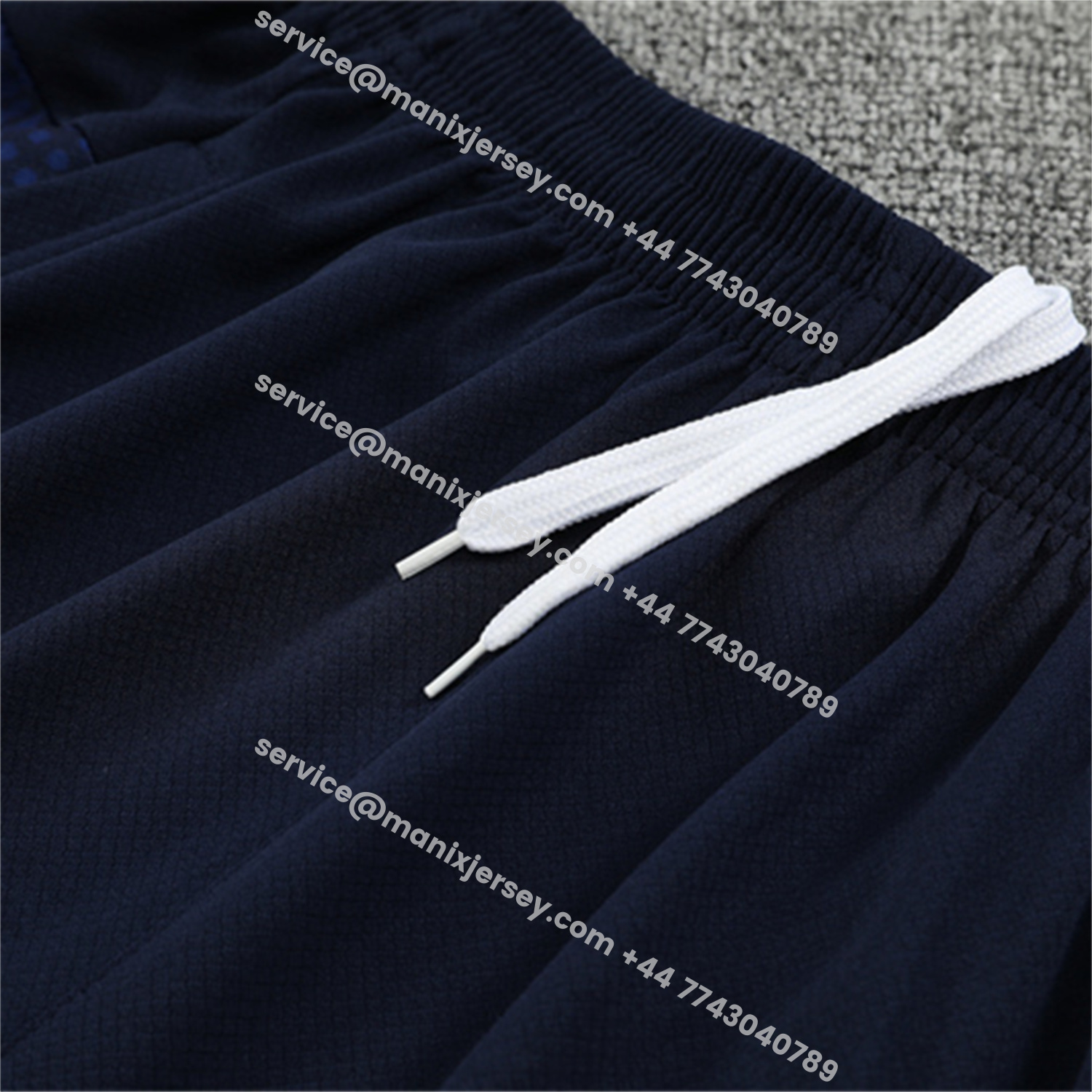 ManixJersey.com | Marseille 25-26 Short-Sleeve Training Set - Royal Blue Top & Royal Blue Shorts -Customize Name, Number and Patch | Worldwide Shipping
