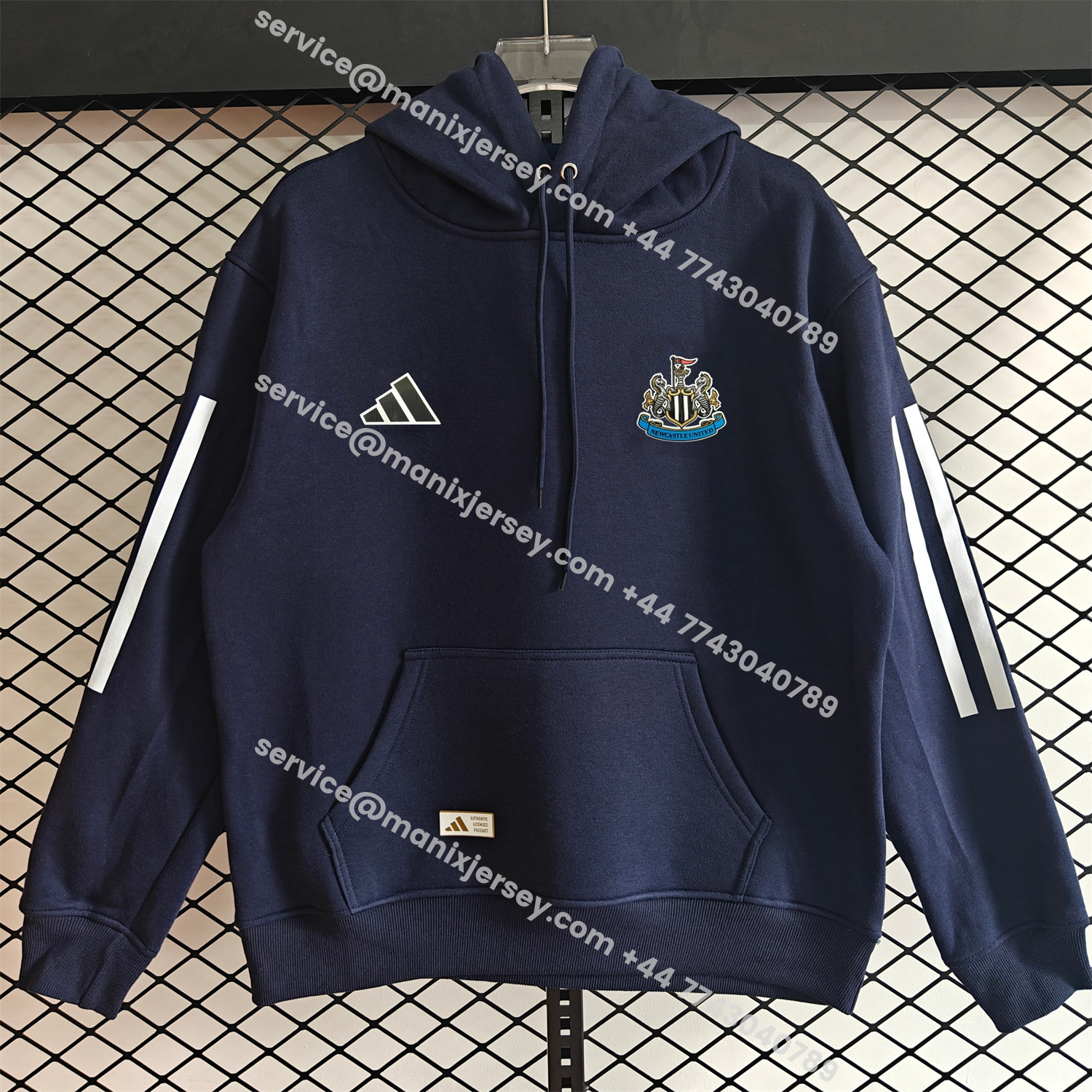 ManixJersey.com | Newcastle United 25-26 Home Unisex Pullover Hoodie -Customize Name, Number and Patch | Worldwide Shipping