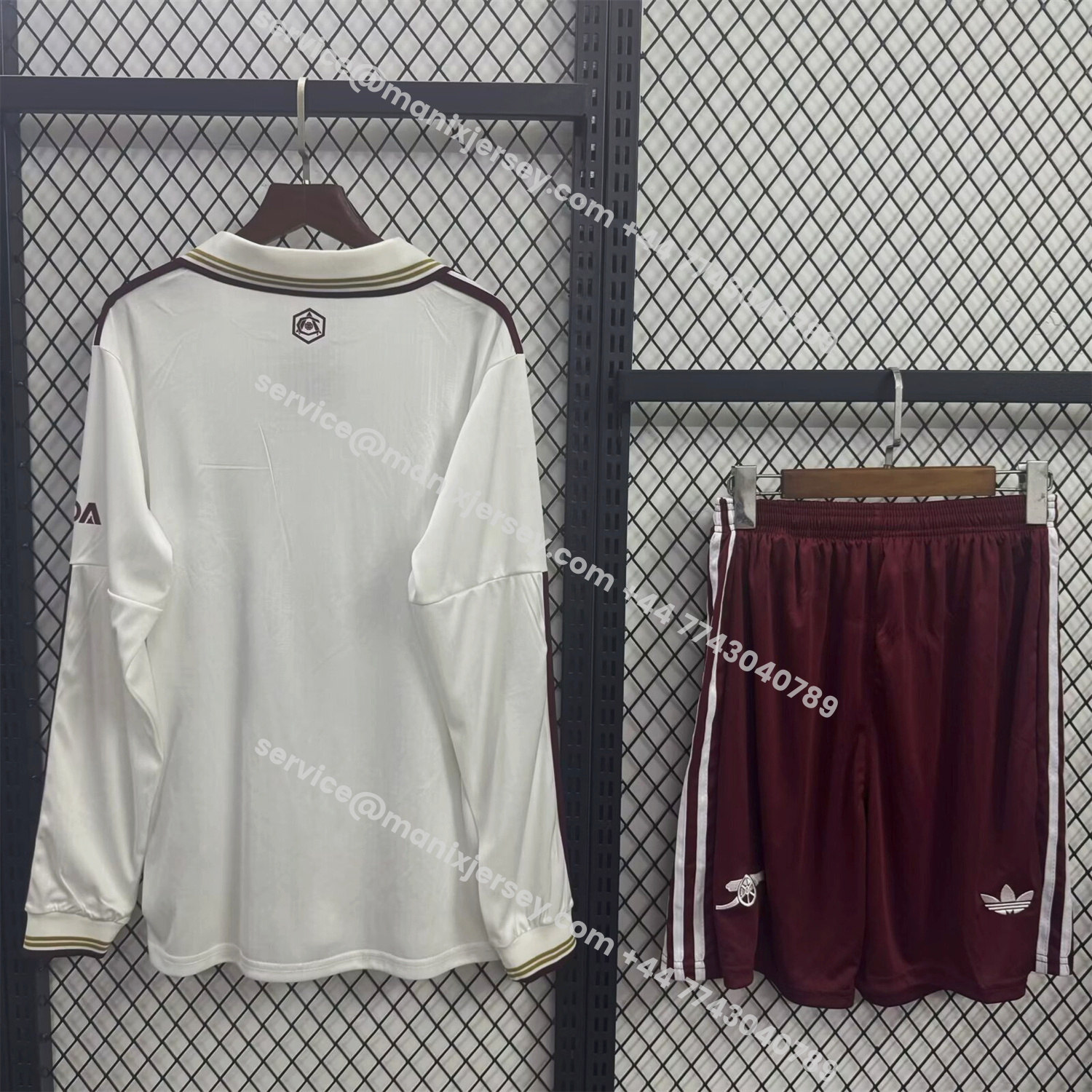 ManixJersey.com | Arsenal 25-26 Third White Long Sleeves Kids Kit -Customize Name, Number and Patch | Worldwide Shipping