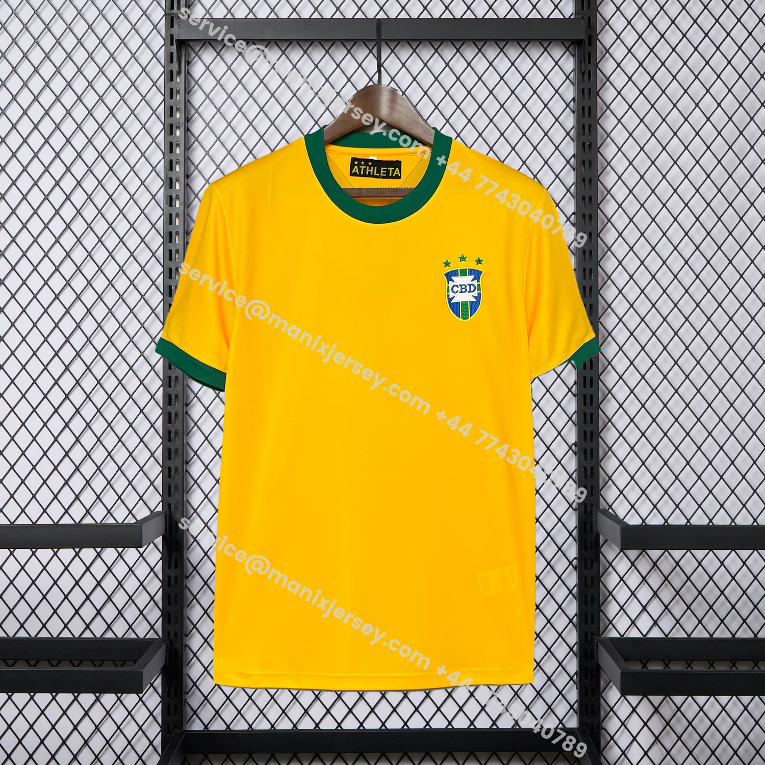 ManixJersey.com | Retro Brazil 1971 Home Jersey -Customize Name, Number and Patch | Worldwide Shipping
