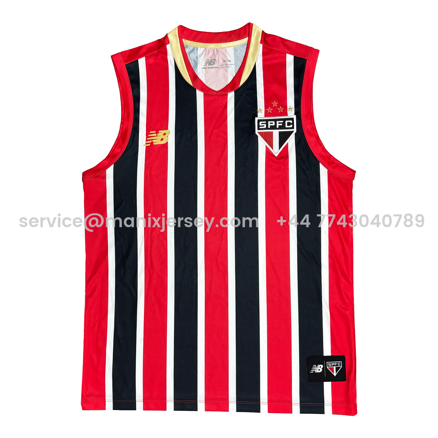 ManixJersey.com | Sao Paulo 25-26 Away Unsponsored Vest -Customize Name, Number and Patch | Worldwide Shipping