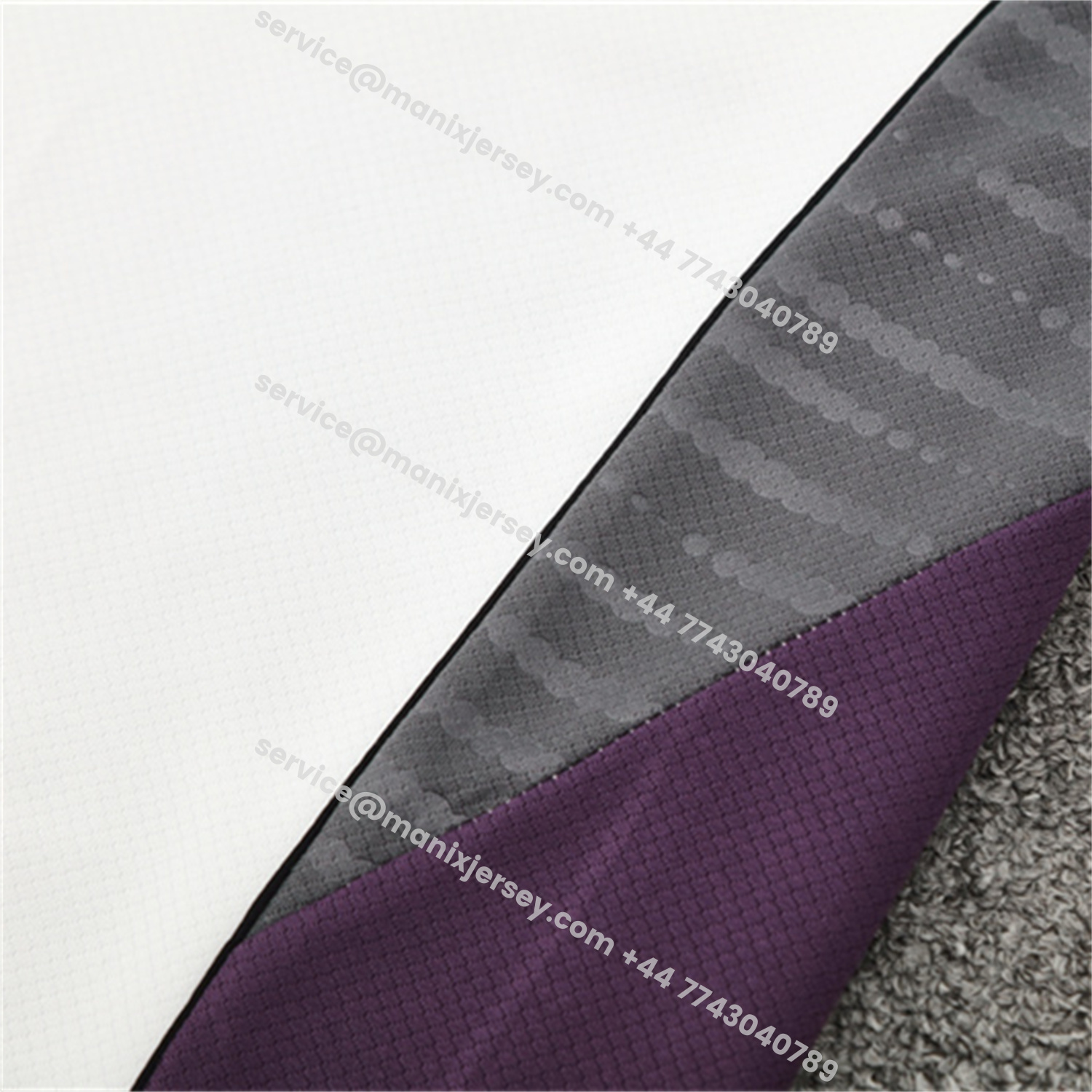 ManixJersey.com | Manchester United 25-26 Kids Short-Sleeve Training Set - White Purple Top & Black Shorts -Customize Name, Number and Patch | Worldwide Shipping