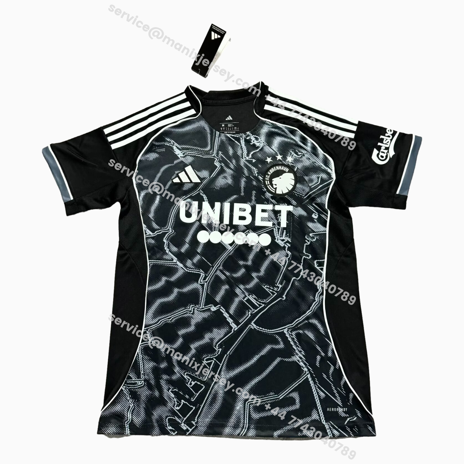 ManixJersey.com | Copenhagen 25-26 Away Black Jersey - Fans Version -Customize Name, Number and Patch | Worldwide Shipping