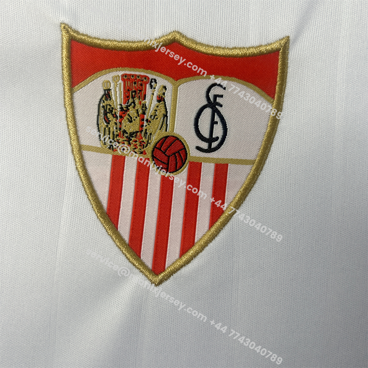 ManixJersey.com | Sevilla 25-26 Home White Jersey - Fans Version -Customize Name, Number and Patch | Worldwide Shipping