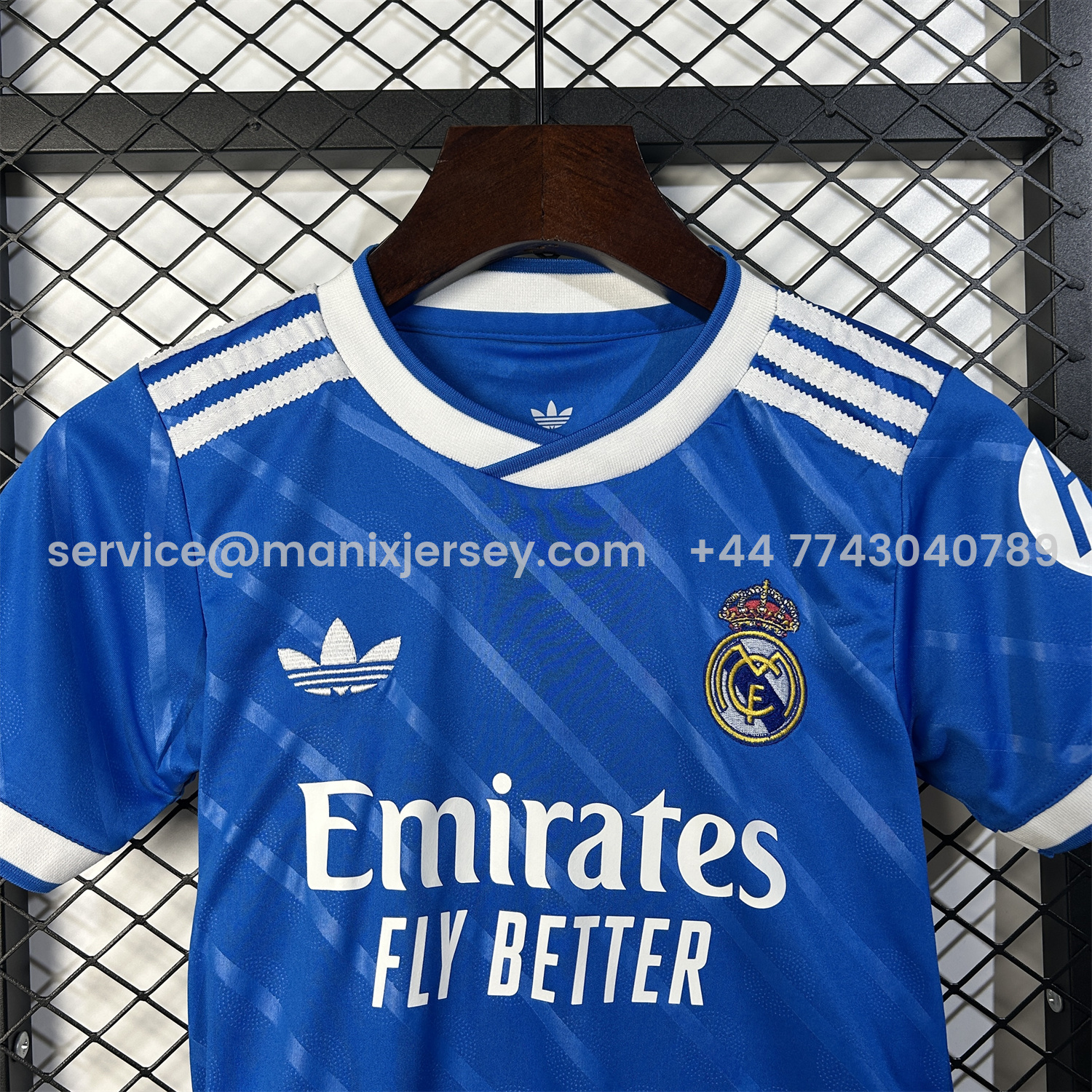 ManixJersey.com | Real Madrid 25-26 Third Blue Kids Kit -Customize Name, Number and Patch | Worldwide Shipping