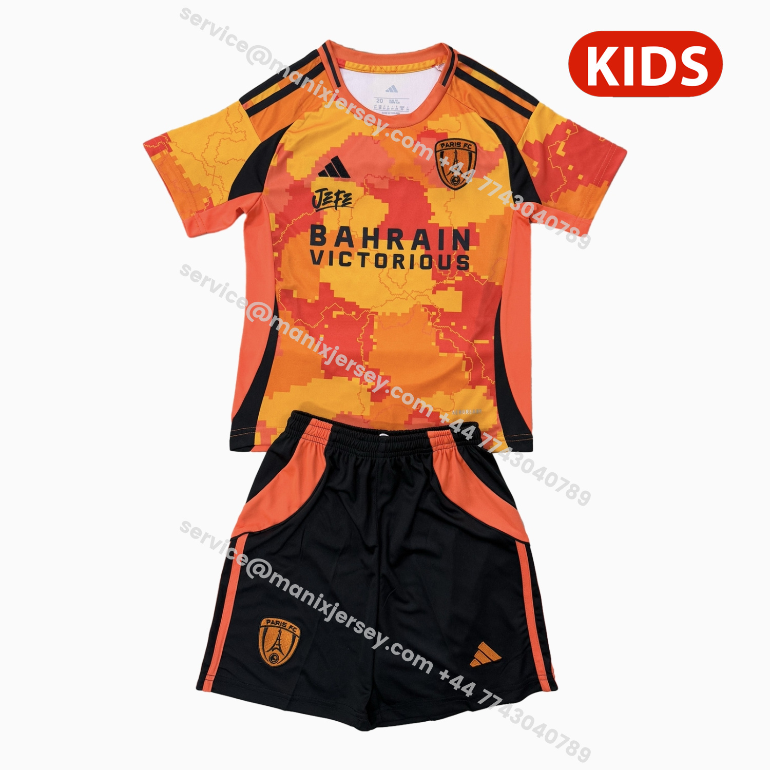 ManixJersey.com | Paris FC 25-26 Third Kids Kit -Customize Name, Number and Patch | Worldwide Shipping