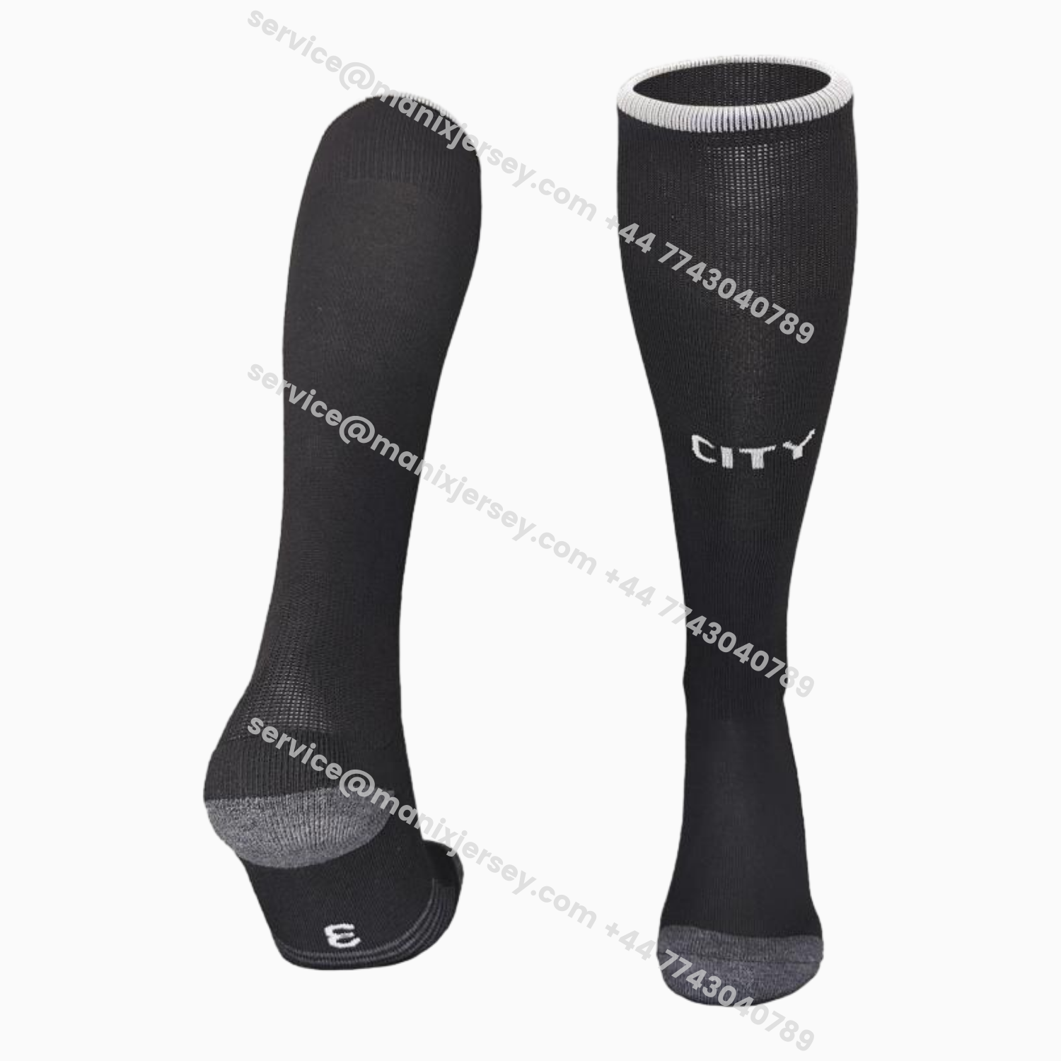 ManixJersey.com | Manchester City 25-26 Away Socks - Black -Customize Name, Number and Patch | Worldwide Shipping