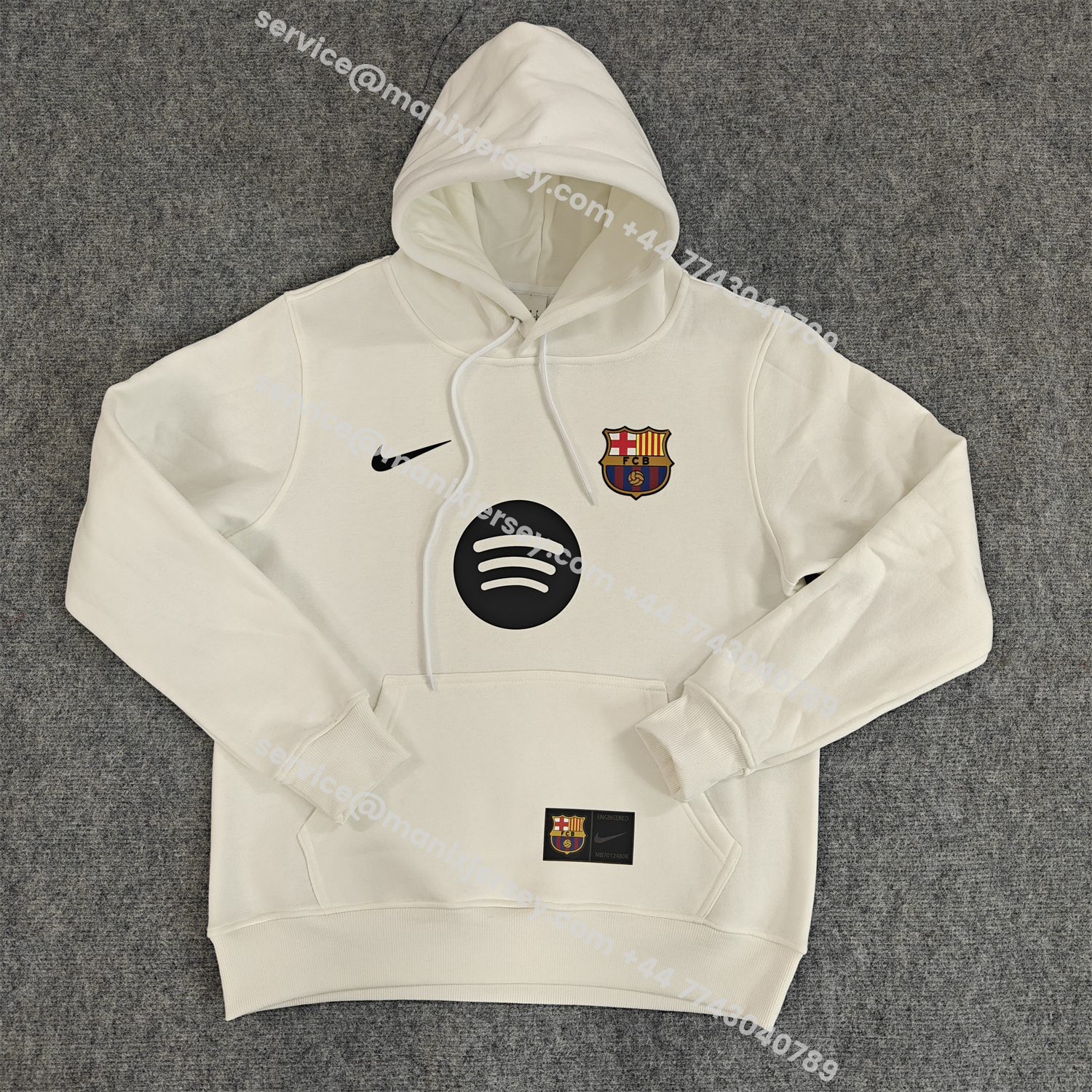 ManixJersey.com | Barcelona 25-26 Big Logo Unisex Pullover Hoodie -Customize Name, Number and Patch | Worldwide Shipping