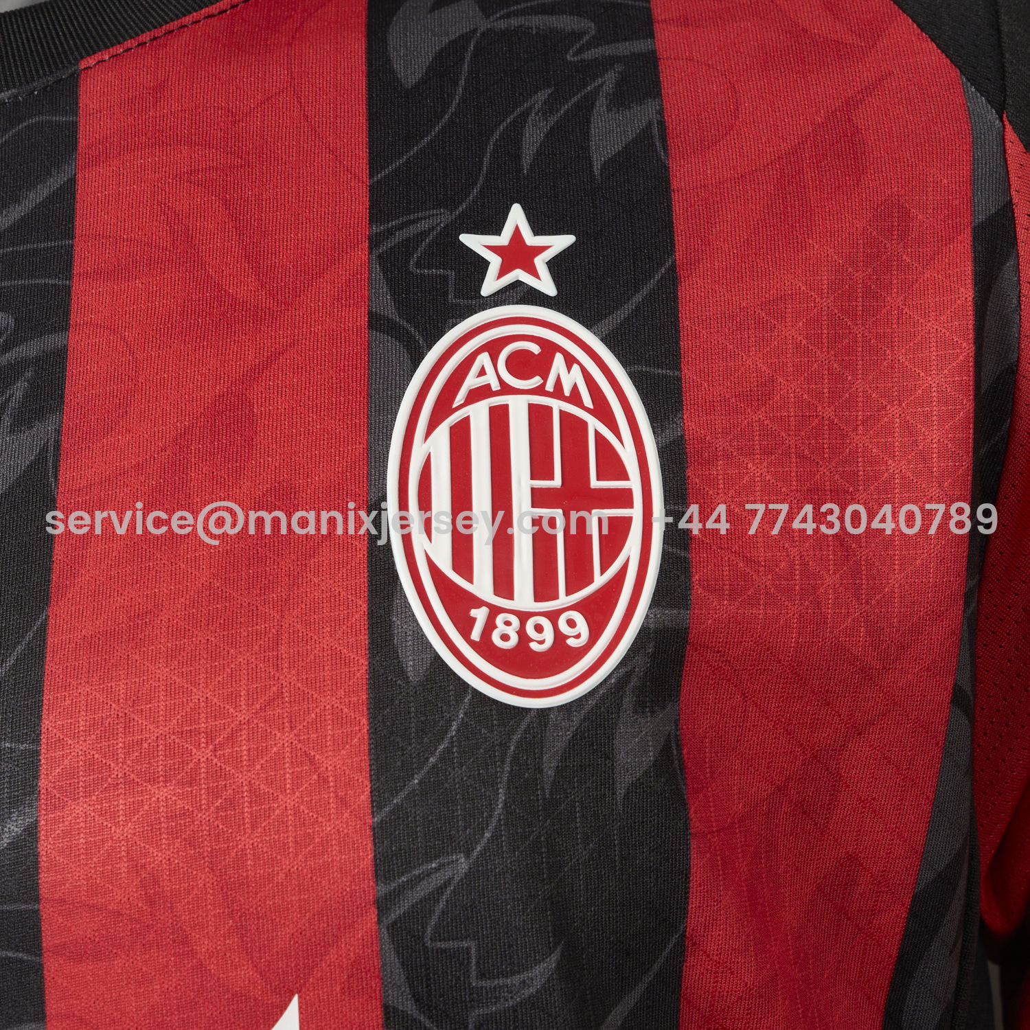 ManixJersey.com | AC Milan 25-26 Home Jersey - Player Version -Customize Name, Number and Patch | Worldwide Shipping