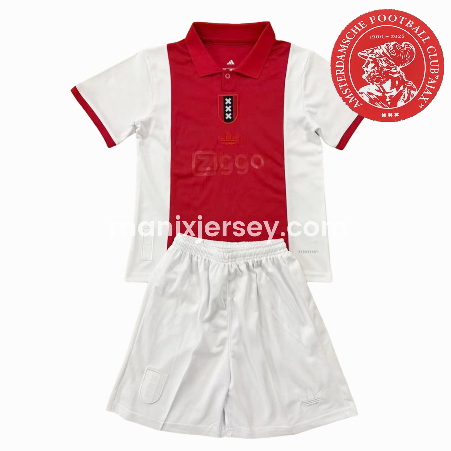 ManixJersey.com | Ajax 2025 125-Year Anniversary Kids Kit -Customize Name, Number and Patch | Worldwide Shipping