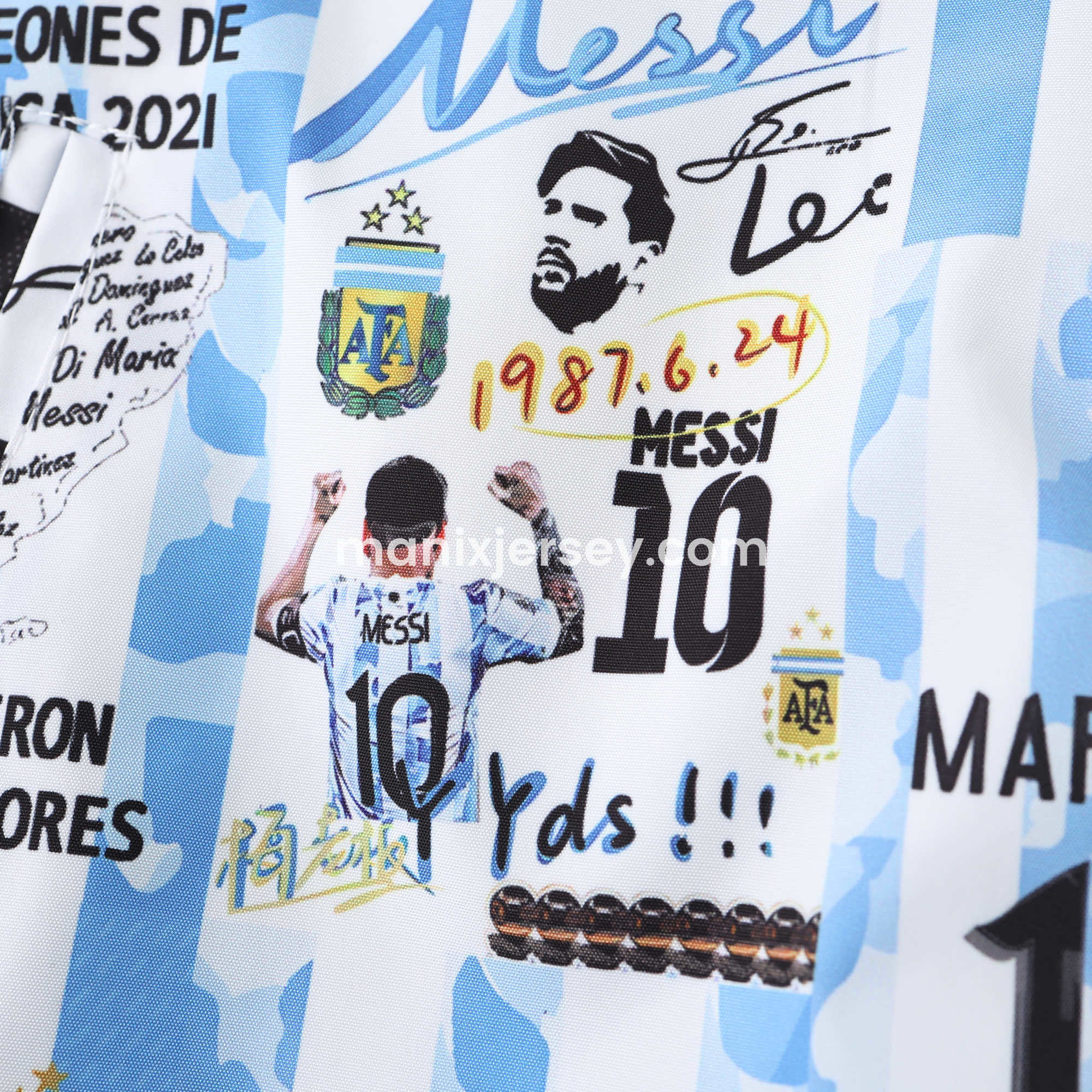 ManixJersey.com | Argentina 24-25 Blue Double Sided Reversible Windbreaker - 2024 Copa America Championship -Customize Name, Number and Patch | Worldwide Shipping