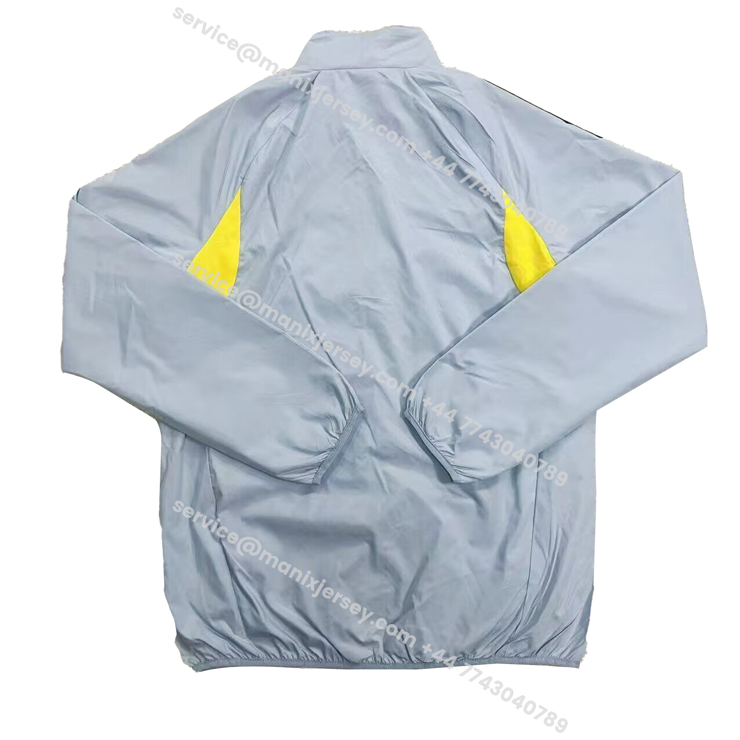 ManixJersey.com | Aston Villa 25-26 Throwback Windbreaker Jacket - Grey Blue -Customize Name, Number and Patch | Worldwide Shipping