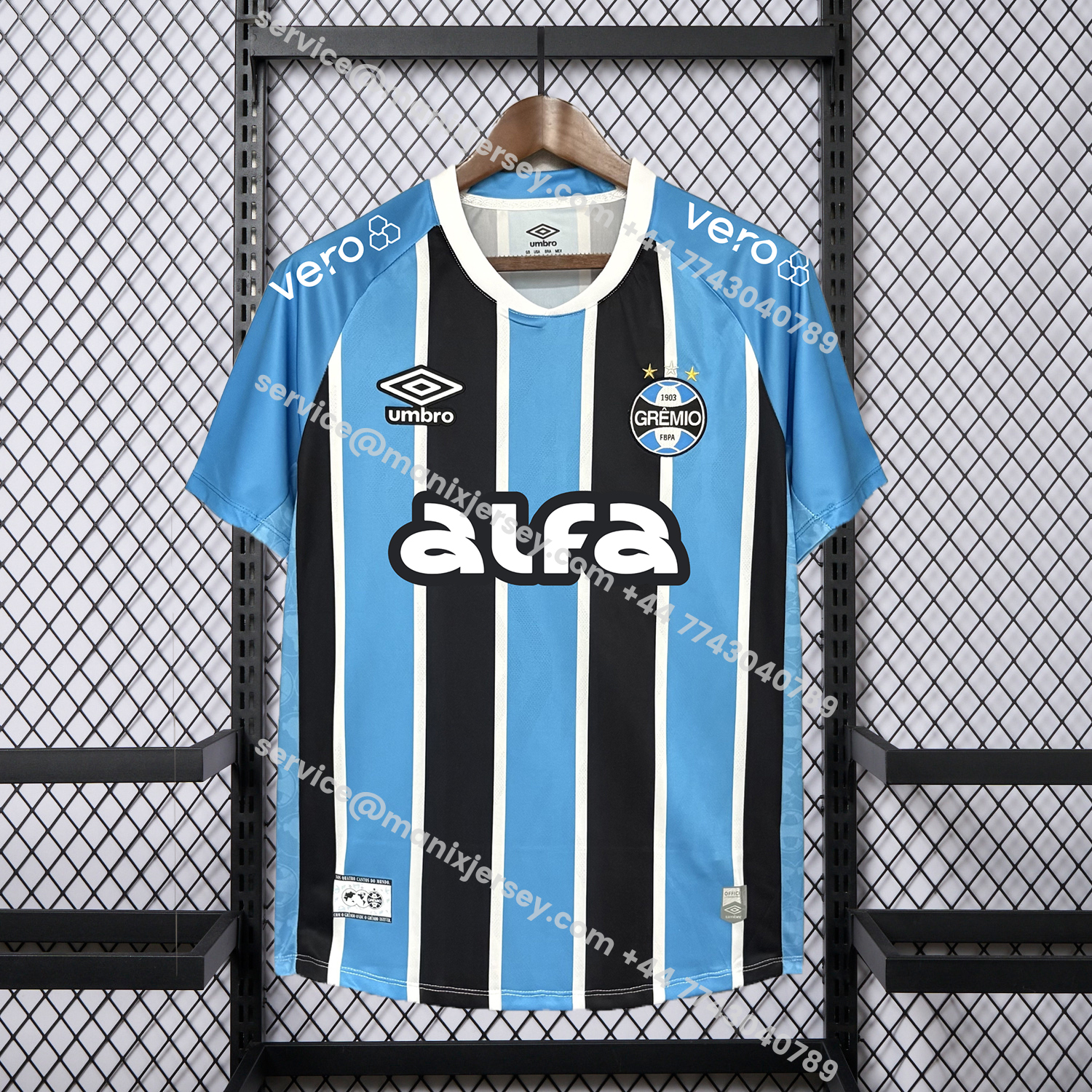 ManixJersey.com | Gremio 25-26 Home Jersey With Sponsors - Fans Version -Customize Name, Number and Patch | Worldwide Shipping
