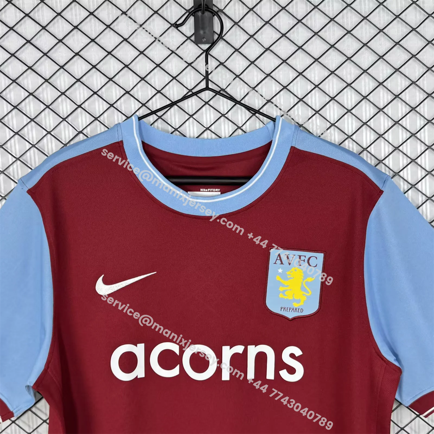 ManixJersey.com | Retro Aston Villa 2009-10 Home Jersey -Customize Name, Number and Patch | Worldwide Shipping