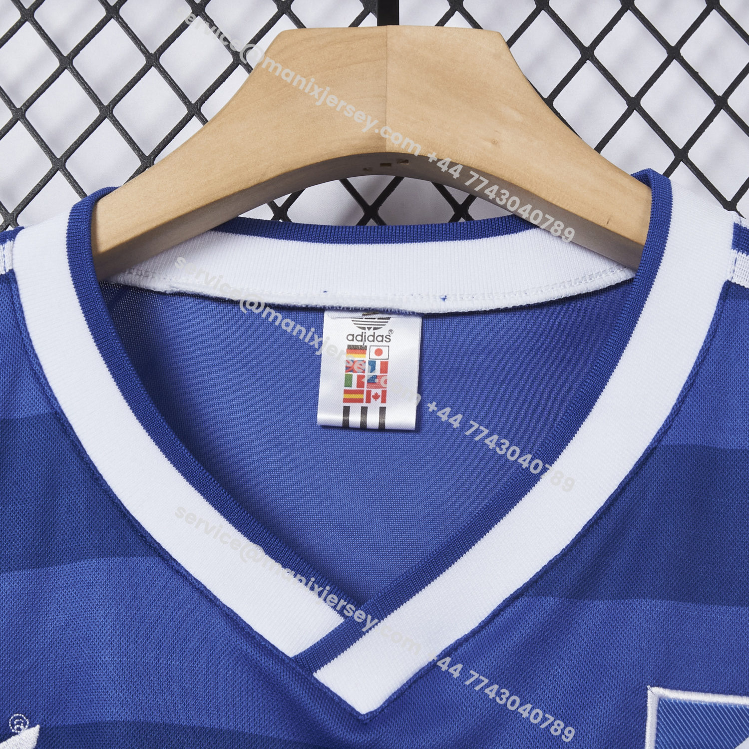 ManixJersey.com | Retro Hamburger SV 1986-87 Away Blue Jersey -Customize Name, Number and Patch | Worldwide Shipping