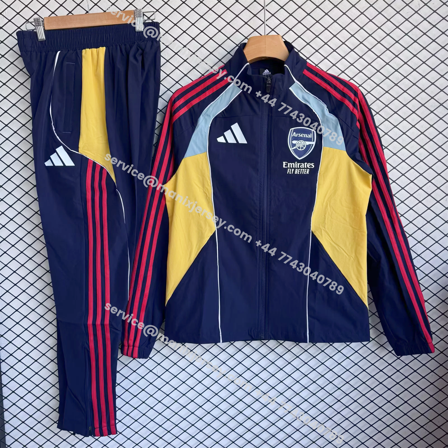 ManixJersey.com | Arsenal 25-26 Windbreaker Training Set - Four Colors Top and Pants -Customize Name, Number and Patch | Worldwide Shipping