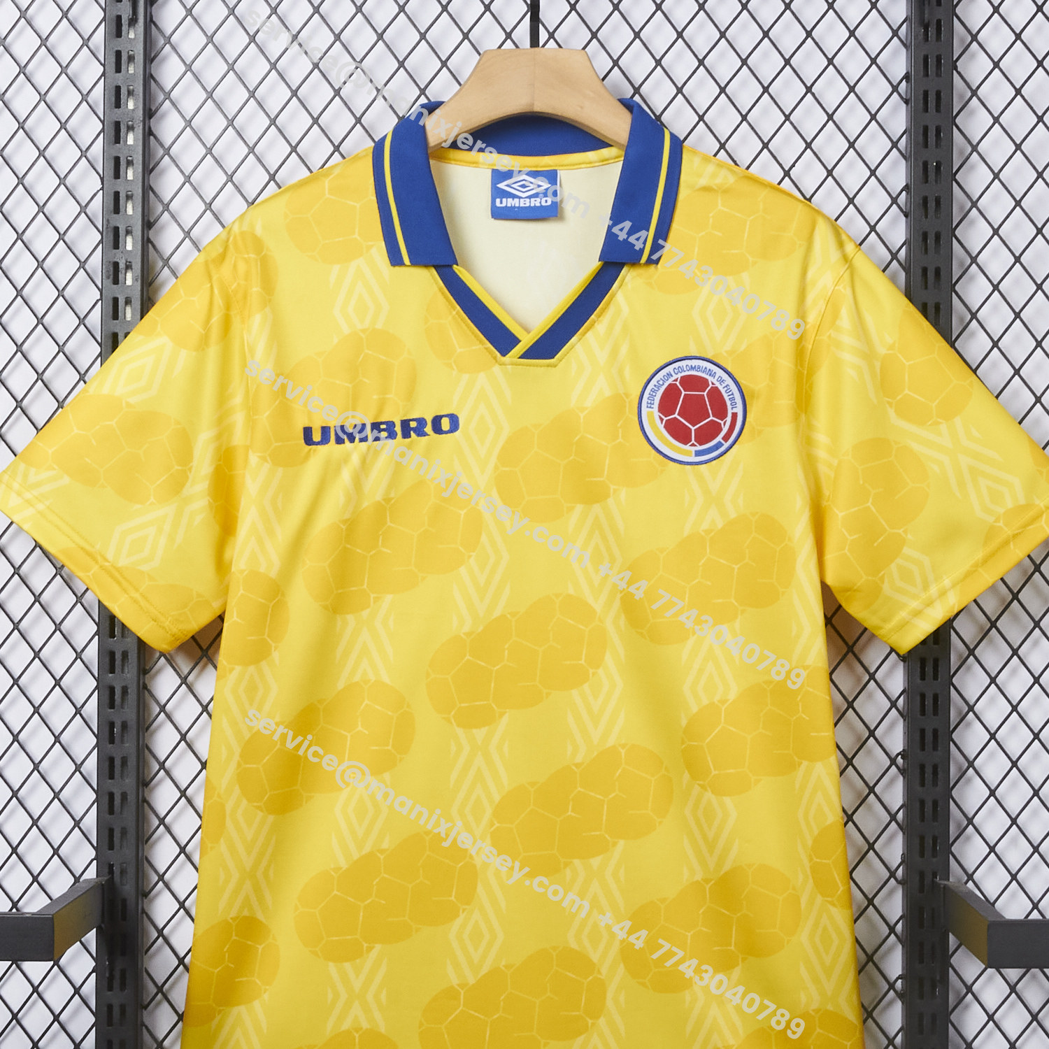 ManixJersey.com | Retro Colombia 1994 Home Jersey -Customize Name, Number and Patch | Worldwide Shipping