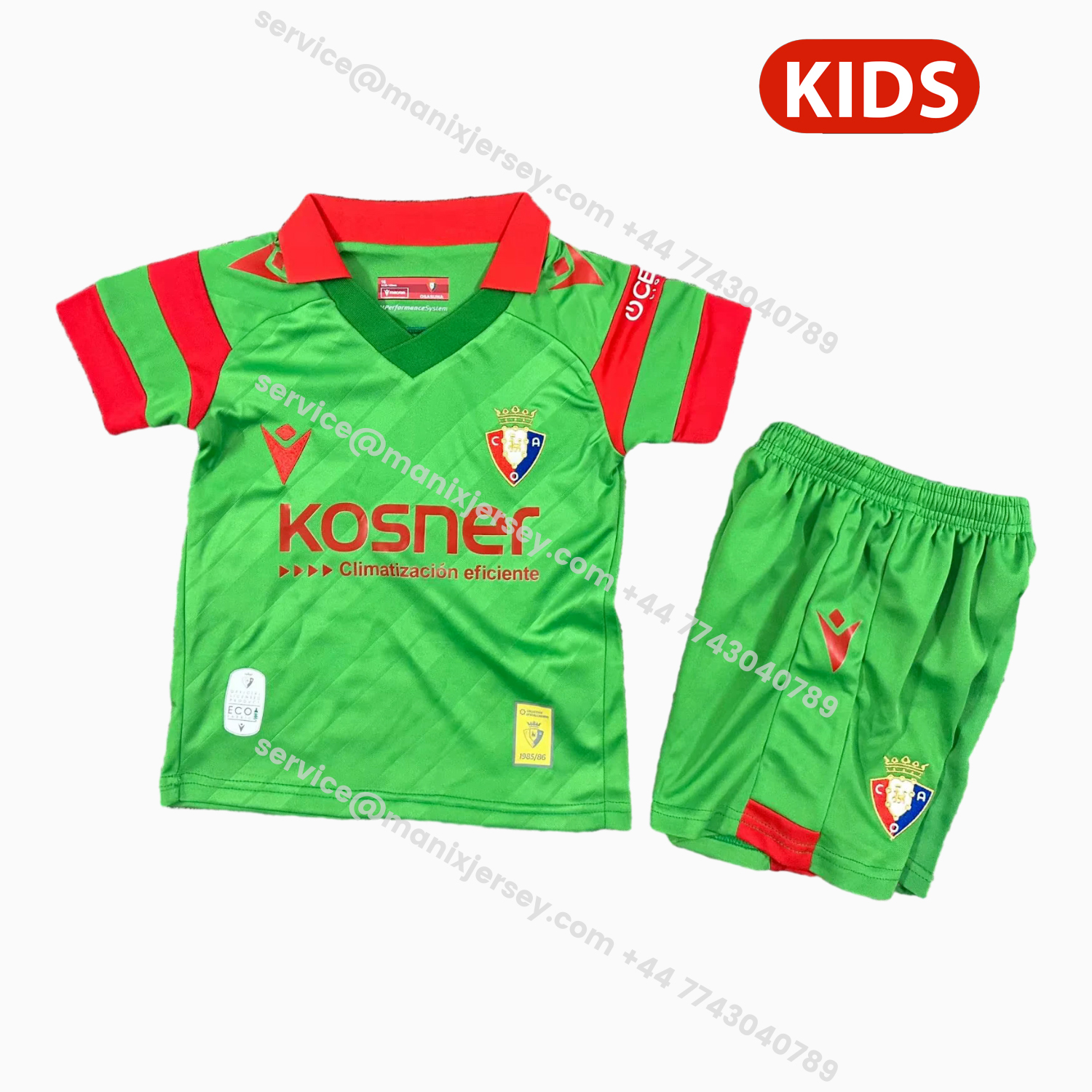 ManixJersey.com | Osasuna 25-26 Away Kids Kit -Customize Name, Number and Patch | Worldwide Shipping