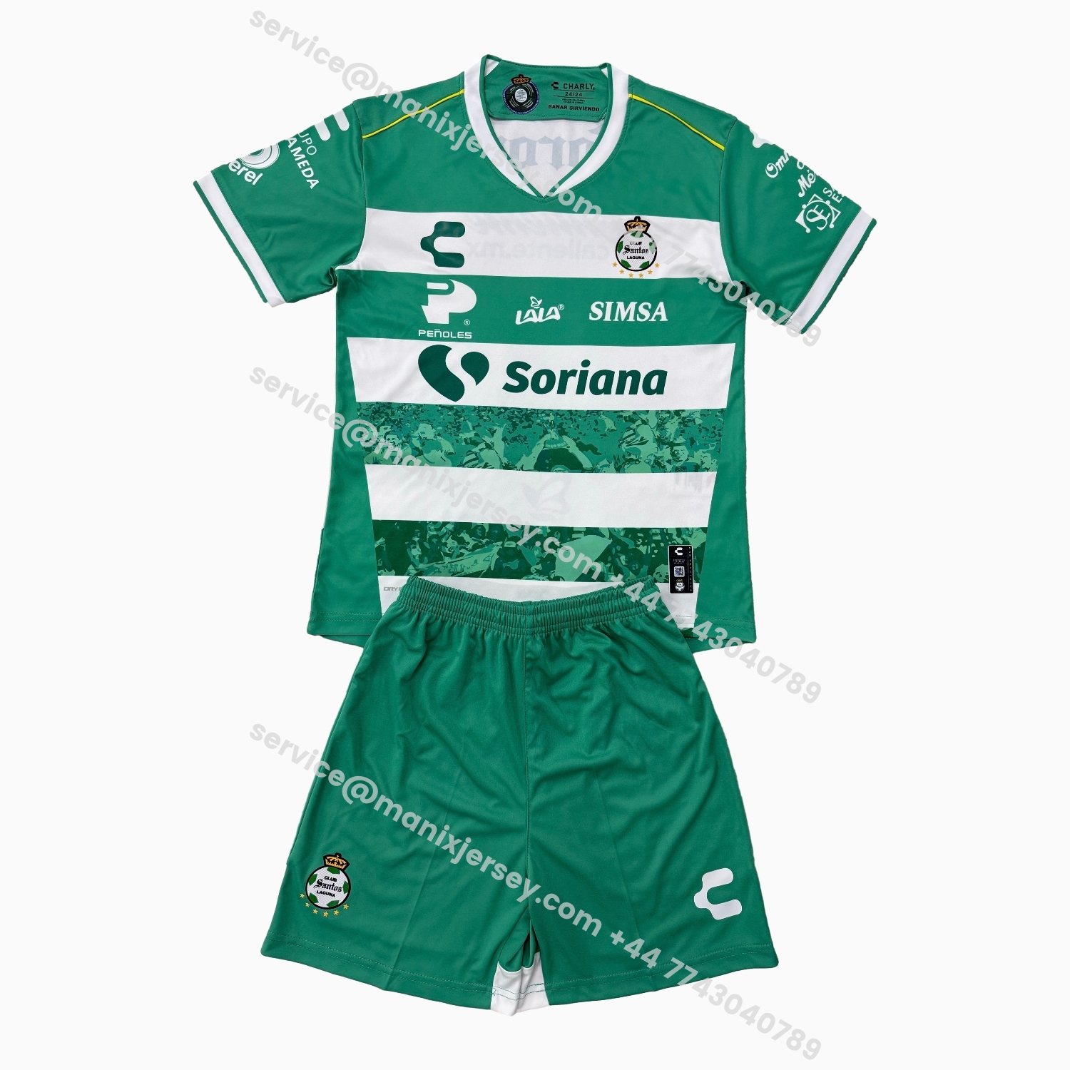 ManixJersey.com | Santos Laguna 25-26 Home Men's Adult Jersey Set - Fans Version -Customize Name, Number and Patch | Worldwide Shipping
