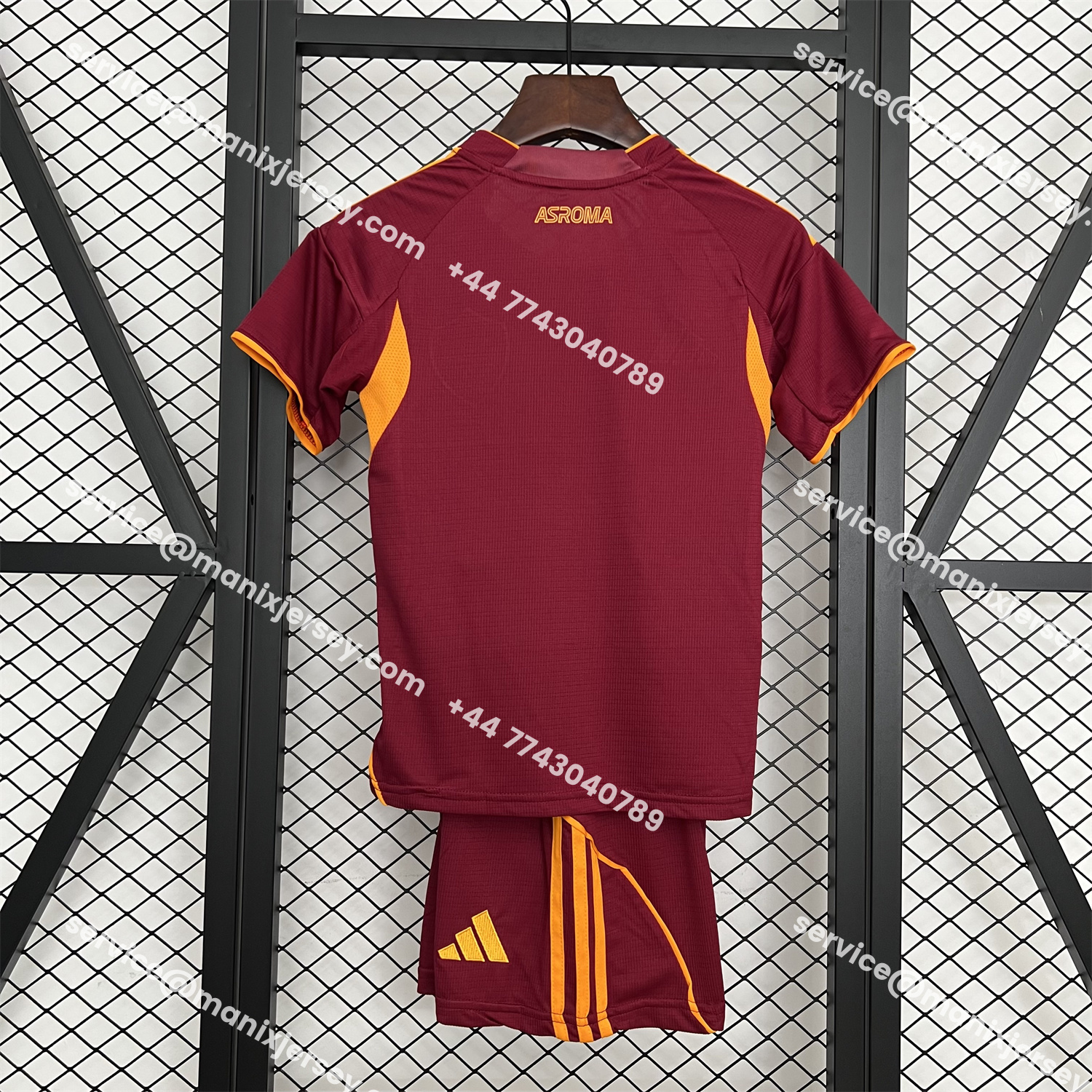 ManixJersey.com | AS Roma 25-26 Home Unsponsored Kids Kit -Customize Name, Number and Patch | Worldwide Shipping