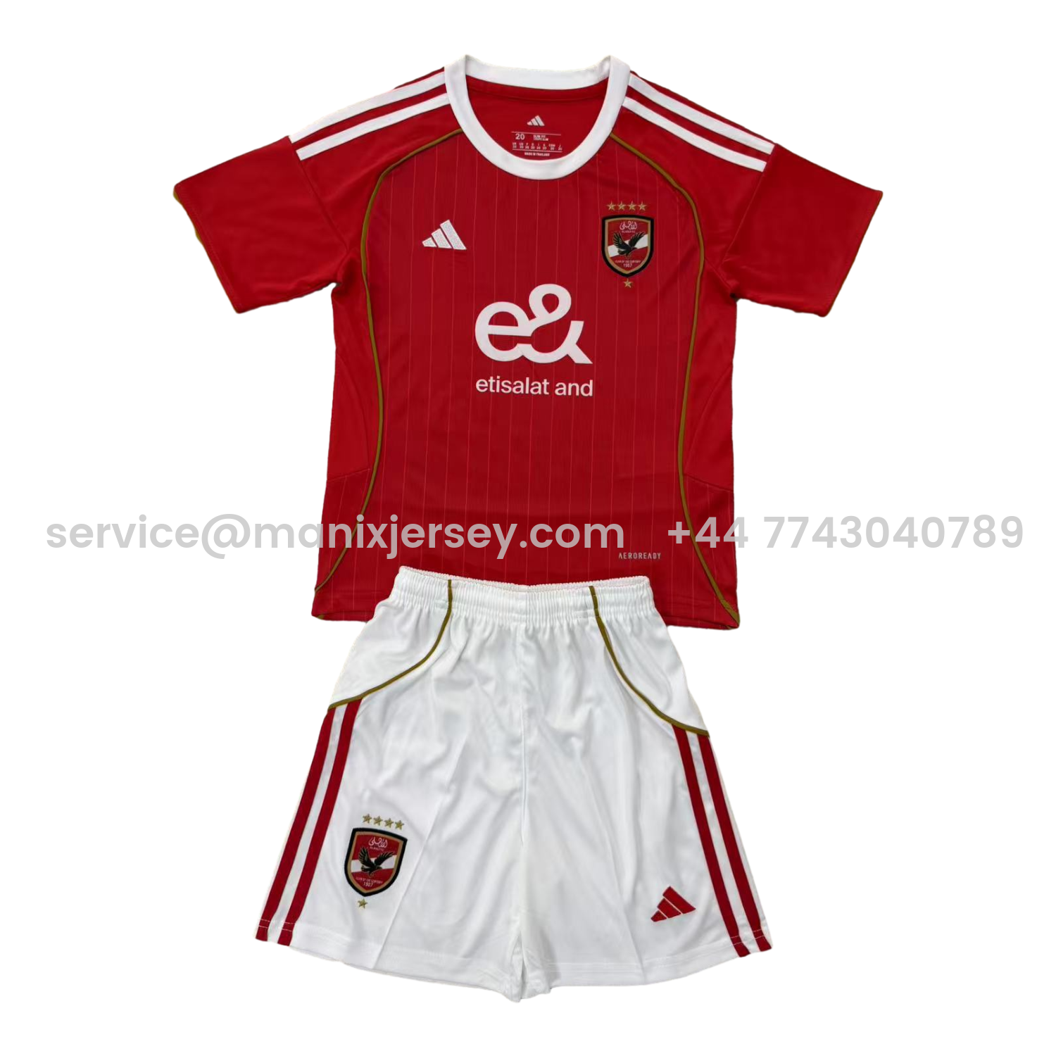 ManixJersey.com | Al Ahly SC 25-26 Home Men's Adult Jersey Set - Fans Version -Customize Name, Number and Patch | Worldwide Shipping
