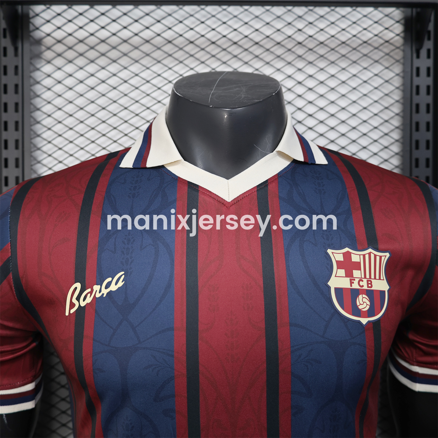 ManixJersey.com | Barcelona 25-26 125th Anniversary Retro Style Jersey - Player Version -Customize Name, Number and Patch | Worldwide Shipping
