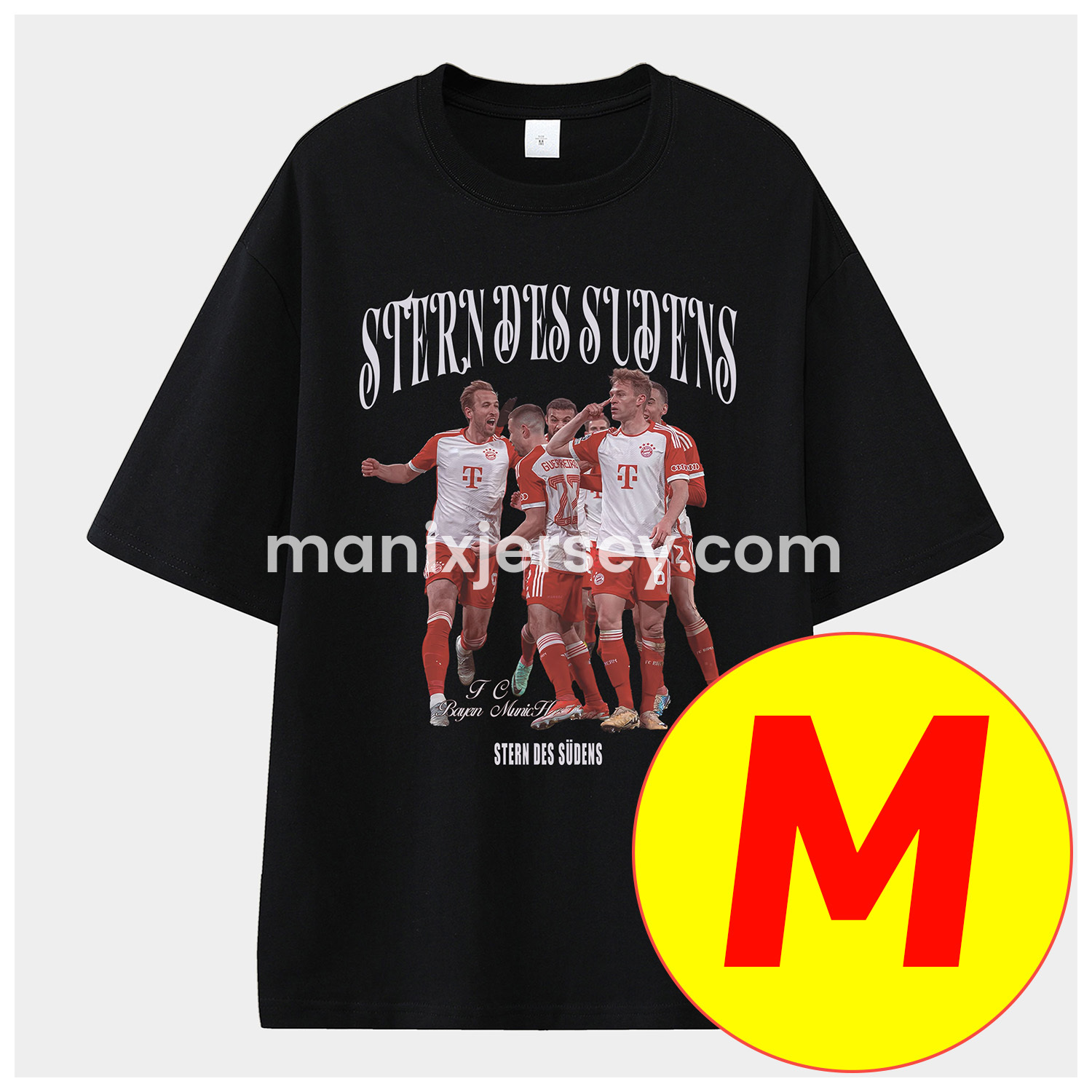 ManixJersey.com | Bayern Munich 125th Legendary Players Unisex Pure Cotton T-shirt -Customize Name, Number and Patch | Worldwide Shipping