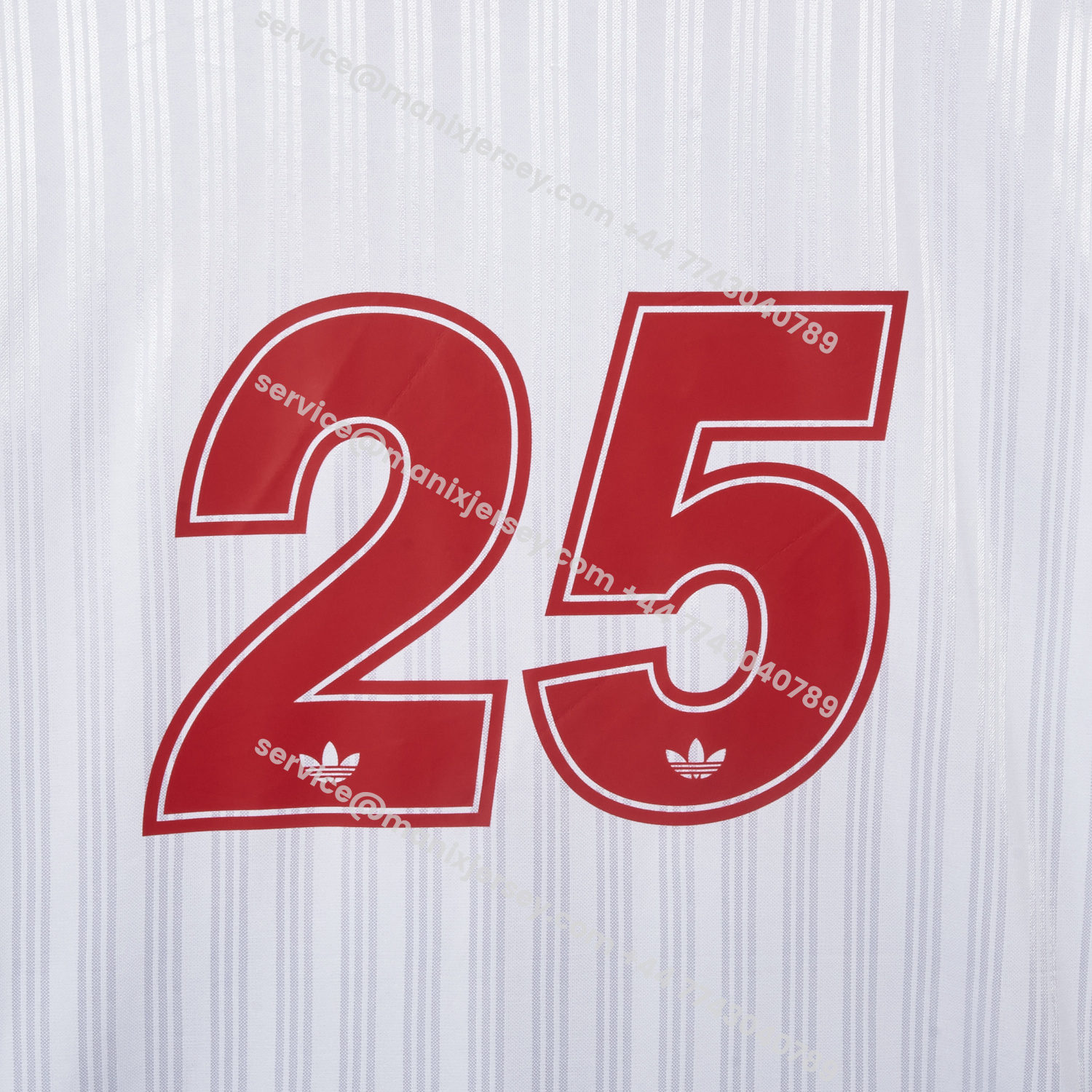 ManixJersey.com | Bohemian 25-26 Oasis Originals Tour White And Red Jersey With Number 25 - Fans Version -Customize Name, Number and Patch | Worldwide Shipping