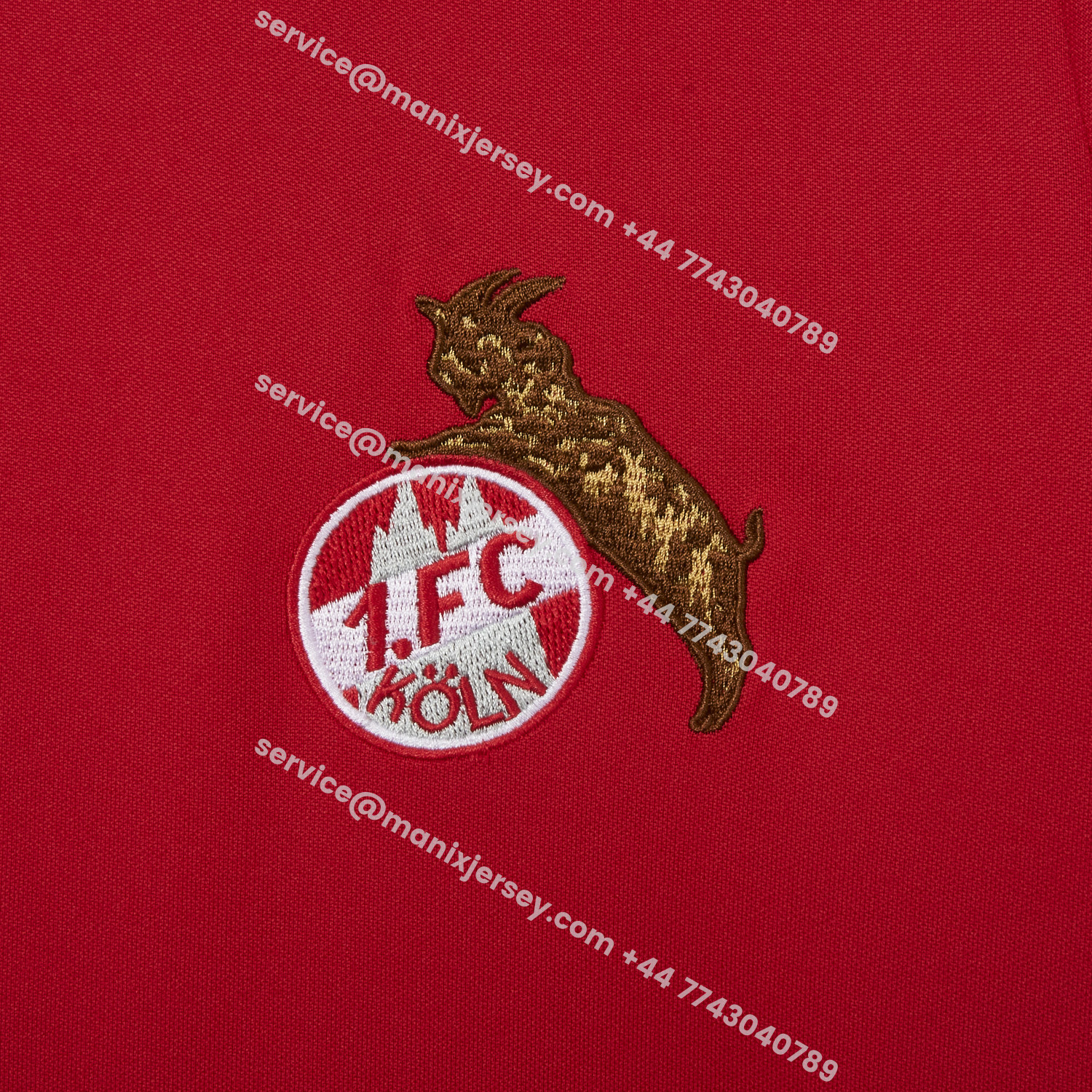 ManixJersey.com | Retro 1. FC Köln 1977-78 Home Red Jersey -Customize Name, Number and Patch | Worldwide Shipping