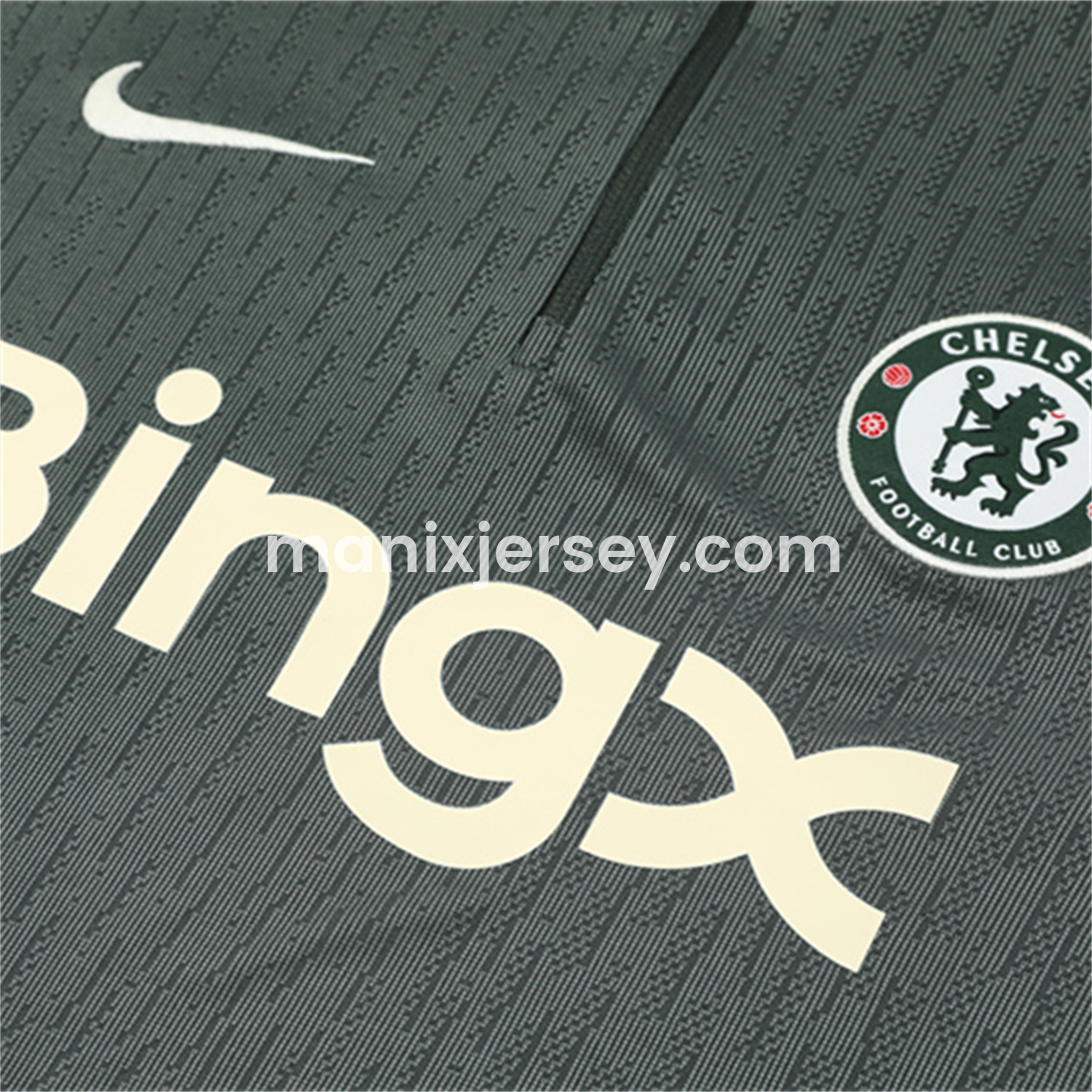 ManixJersey.com | C.H.E.L.S.E.A 25-26 Kid Long Sleeves Training Set - Army Green Top & Army Green Shorts -Customize Name, Number and Patch | Worldwide Shipping