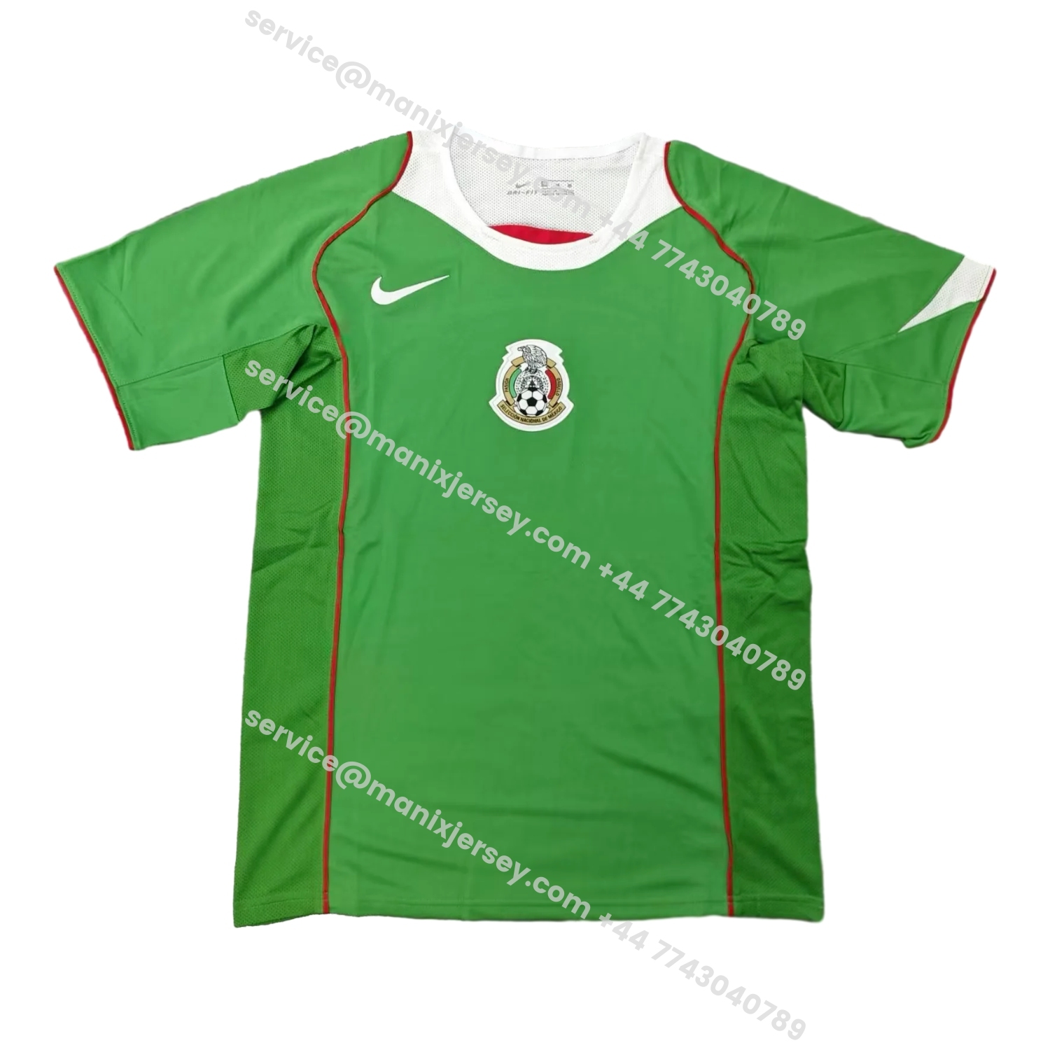 ManixJersey.com | Retro Mexico 2004-05 Home Jersey -Customize Name, Number and Patch | Worldwide Shipping
