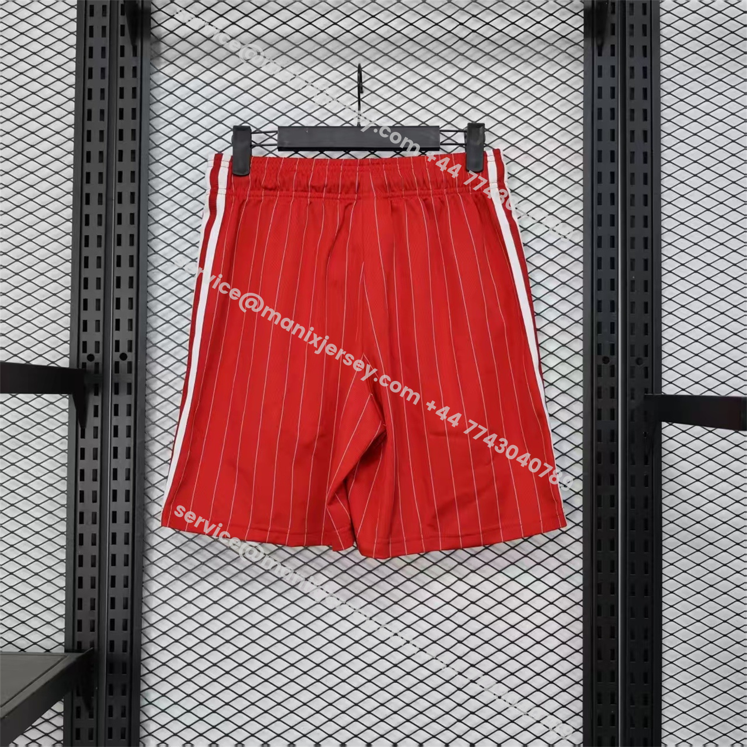 ManixJersey.com | Manchester United 25-26 Trefoil Red Travel Shorts - Player Version -Customize Name, Number and Patch | Worldwide Shipping