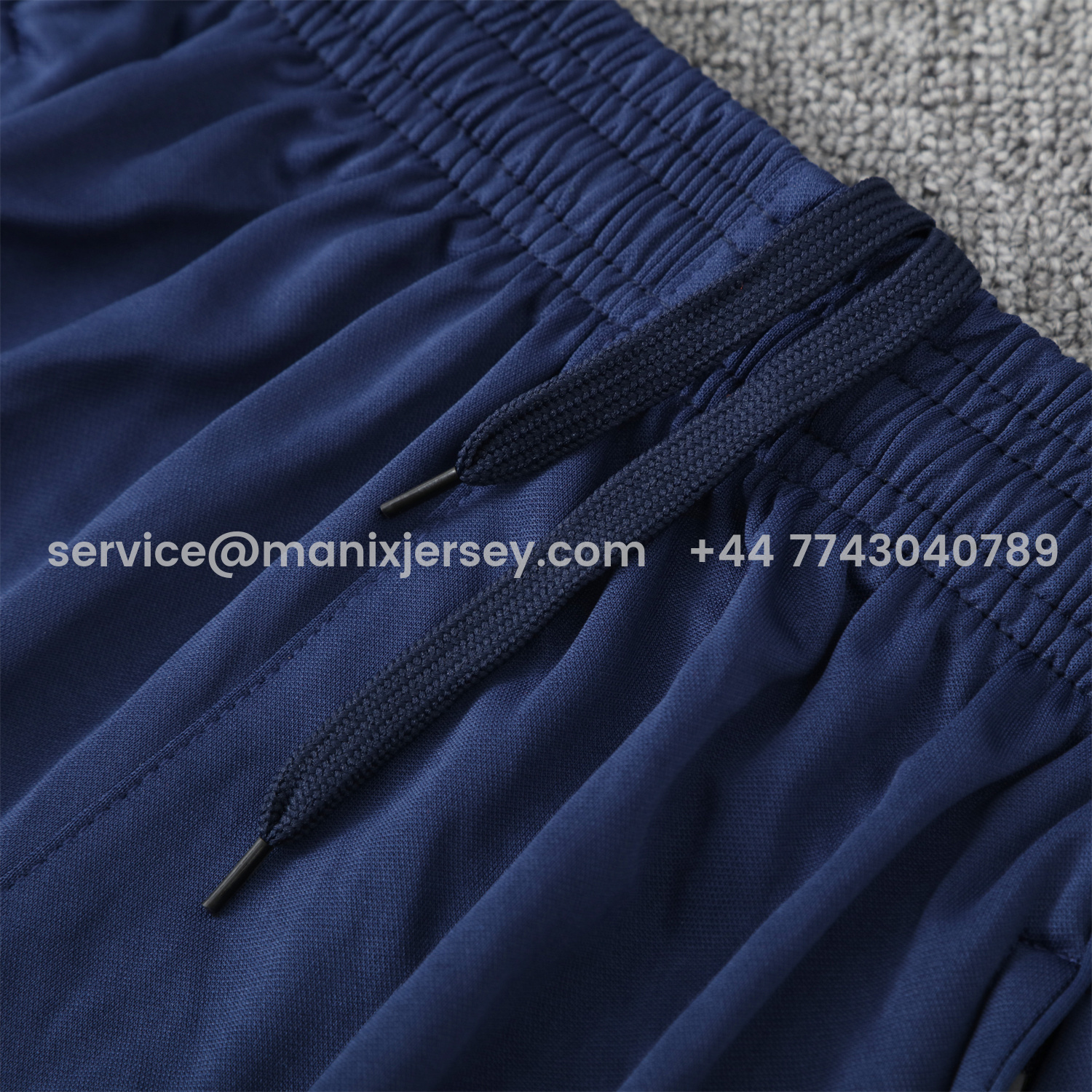 ManixJersey.com | Real Madrid 25-26 Short-Sleeve Training Set - Blue Water Pattern Top & Deep Blue Shorts -Customize Name, Number and Patch | Worldwide Shipping