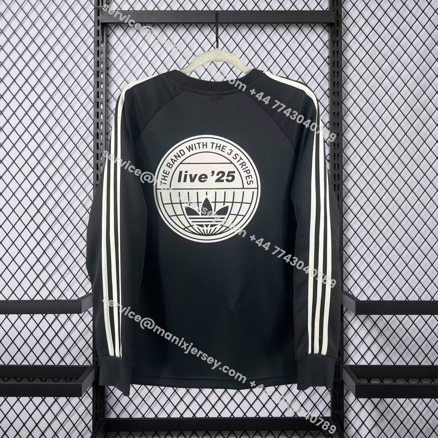 ManixJersey.com | Adidas 25-26 Oasis Originals Tour Black Long Sleeves Jersey - Fans Version -Customize Name, Number and Patch | Worldwide Shipping