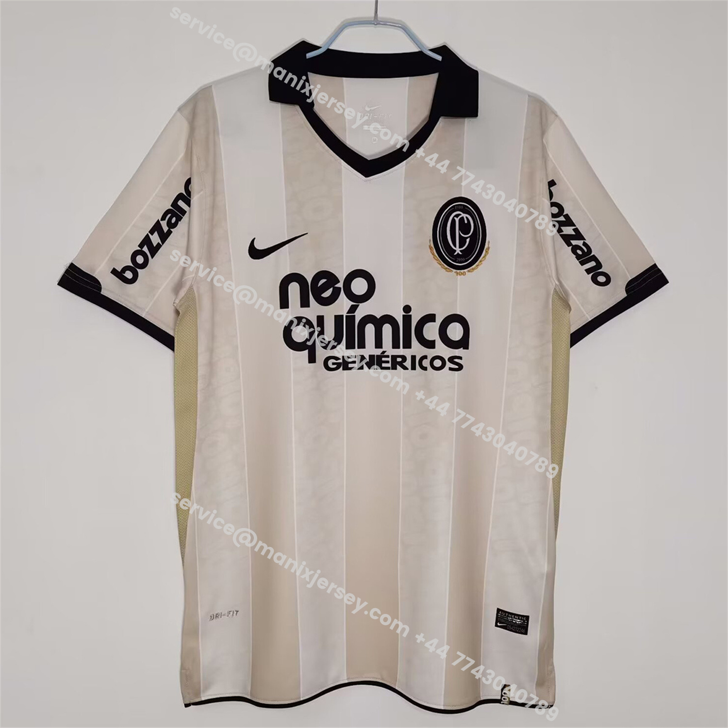 ManixJersey.com | Retro Corinthians 2010 100th Anniversary Jersey -Customize Name, Number and Patch | Worldwide Shipping