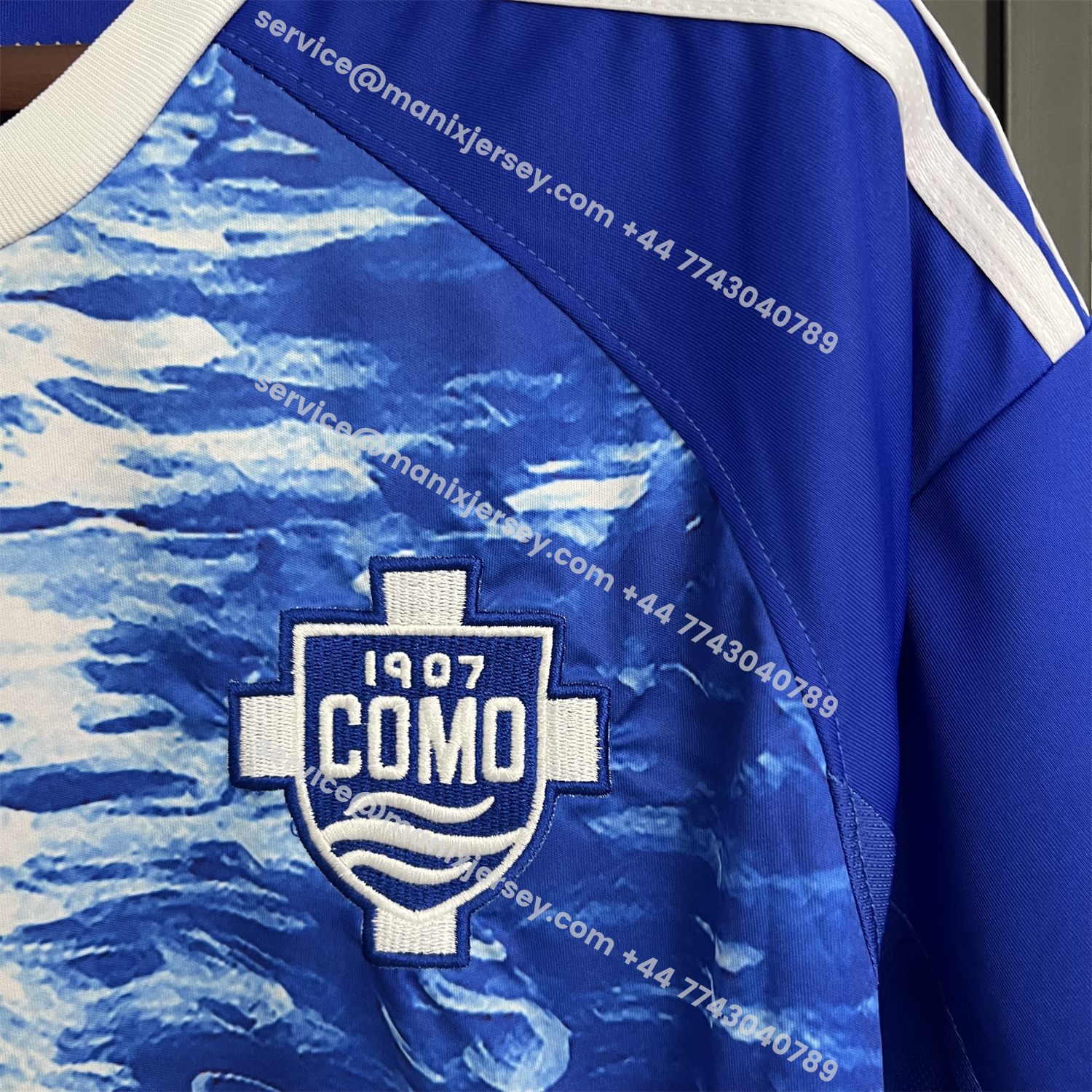 ManixJersey.com | Como 25-26 Home Jersey - Fans Version -Customize Name, Number and Patch | Worldwide Shipping