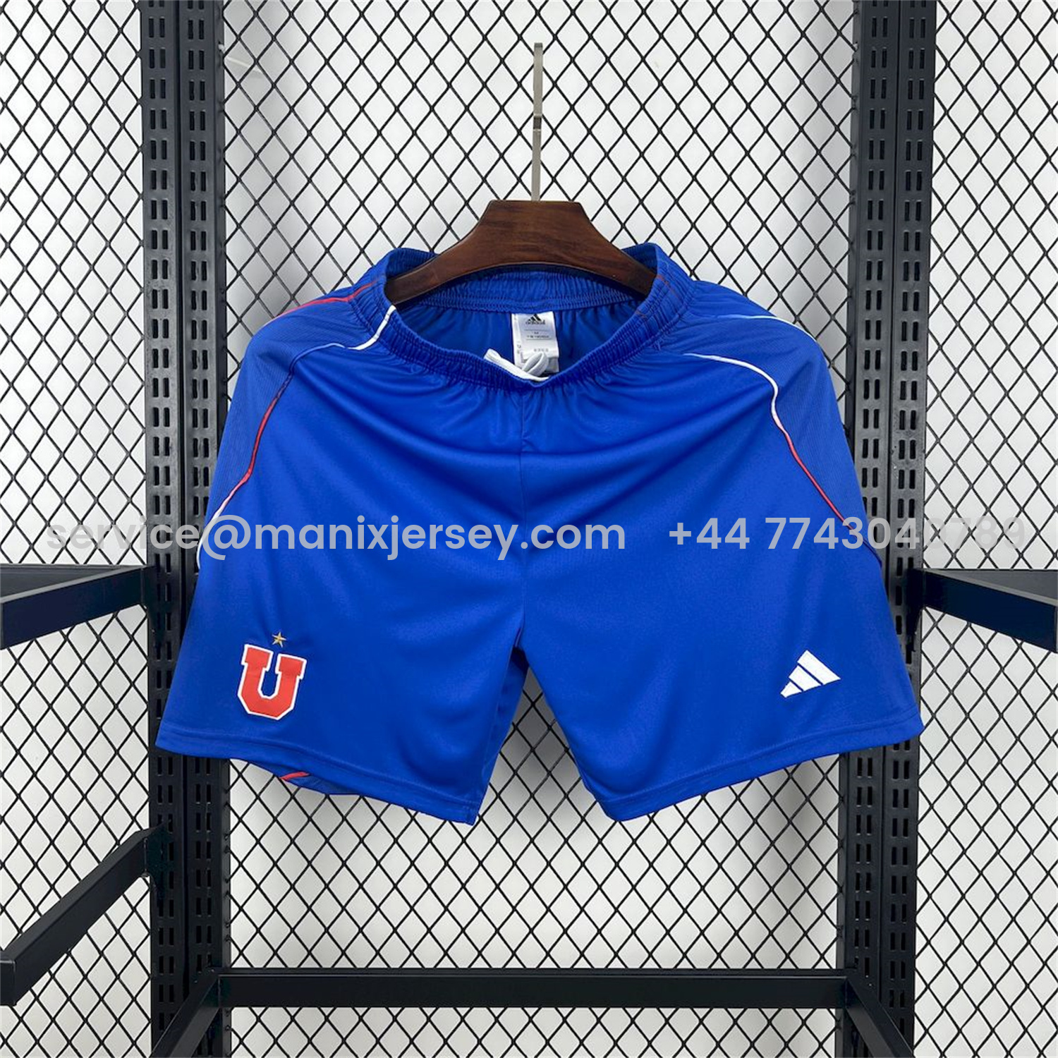 ManixJersey.com | Universidad de Chile 25-26 Home Blue Shorts- Fans Version -Customize Name, Number and Patch | Worldwide Shipping