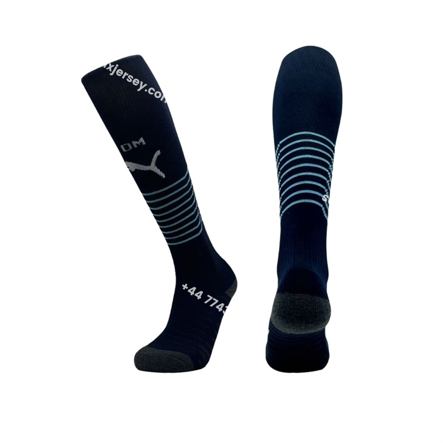 ManixJersey.com | Marseille 25-26 Away Socks - Black -Customize Name, Number and Patch | Worldwide Shipping
