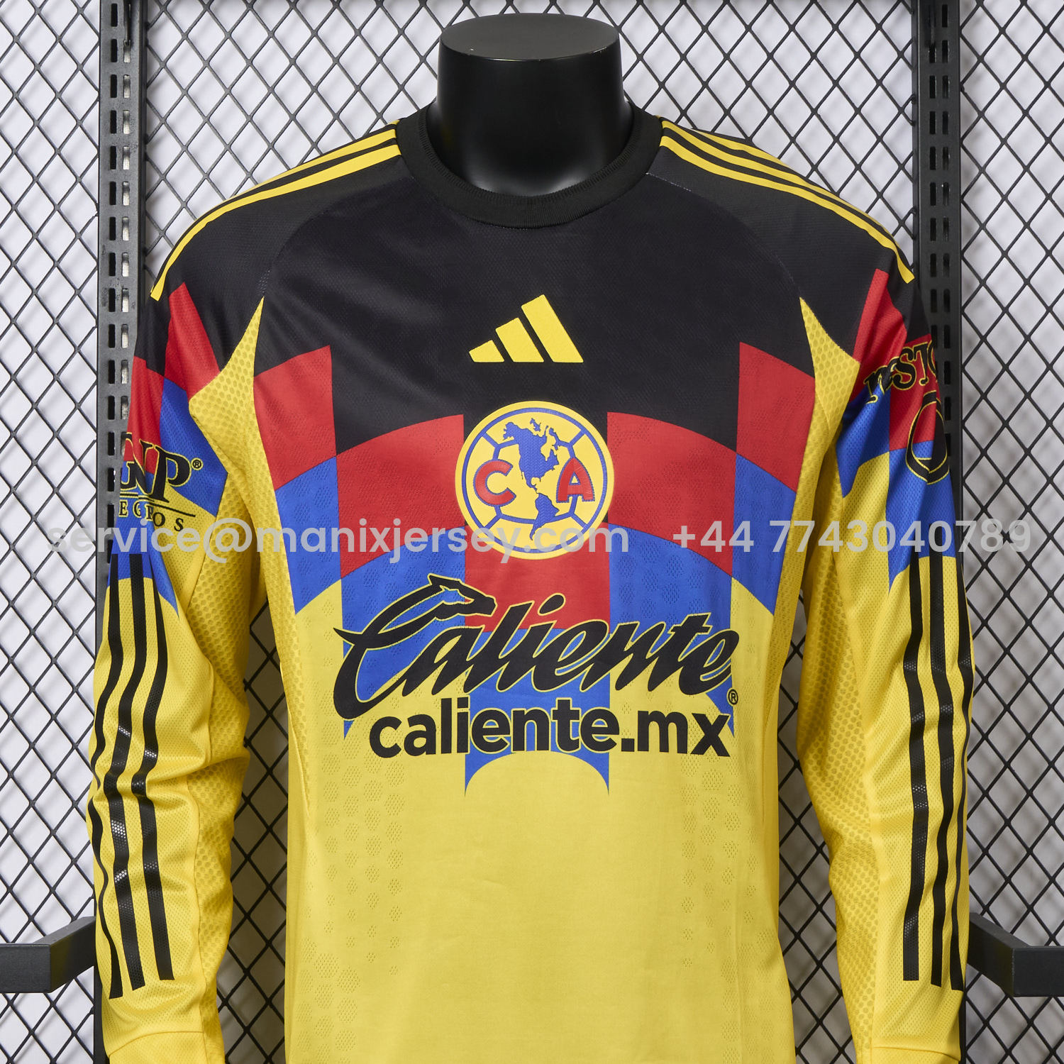ManixJersey.com | Club América 25-26 Home Long Sleeves Jersey - Player Version -Customize Name, Number and Patch | Worldwide Shipping