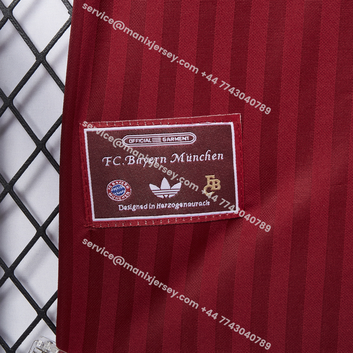 ManixJersey.com | Bayern Munich 25-26 Trefoil Wine Red Travel Jersey - Fans Version -Customize Name, Number and Patch | Worldwide Shipping