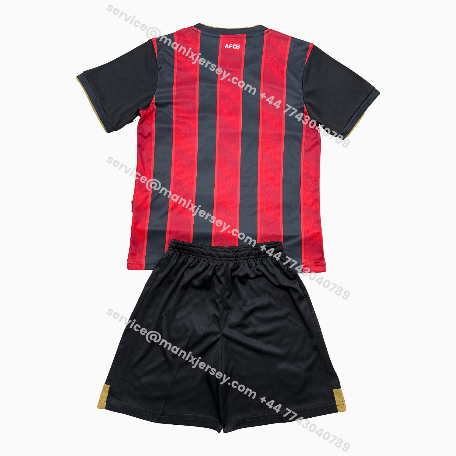 ManixJersey.com | Bournemouth 25-26 Home Men's Adult Jersey Set - Fans Version -Customize Name, Number and Patch | Worldwide Shipping
