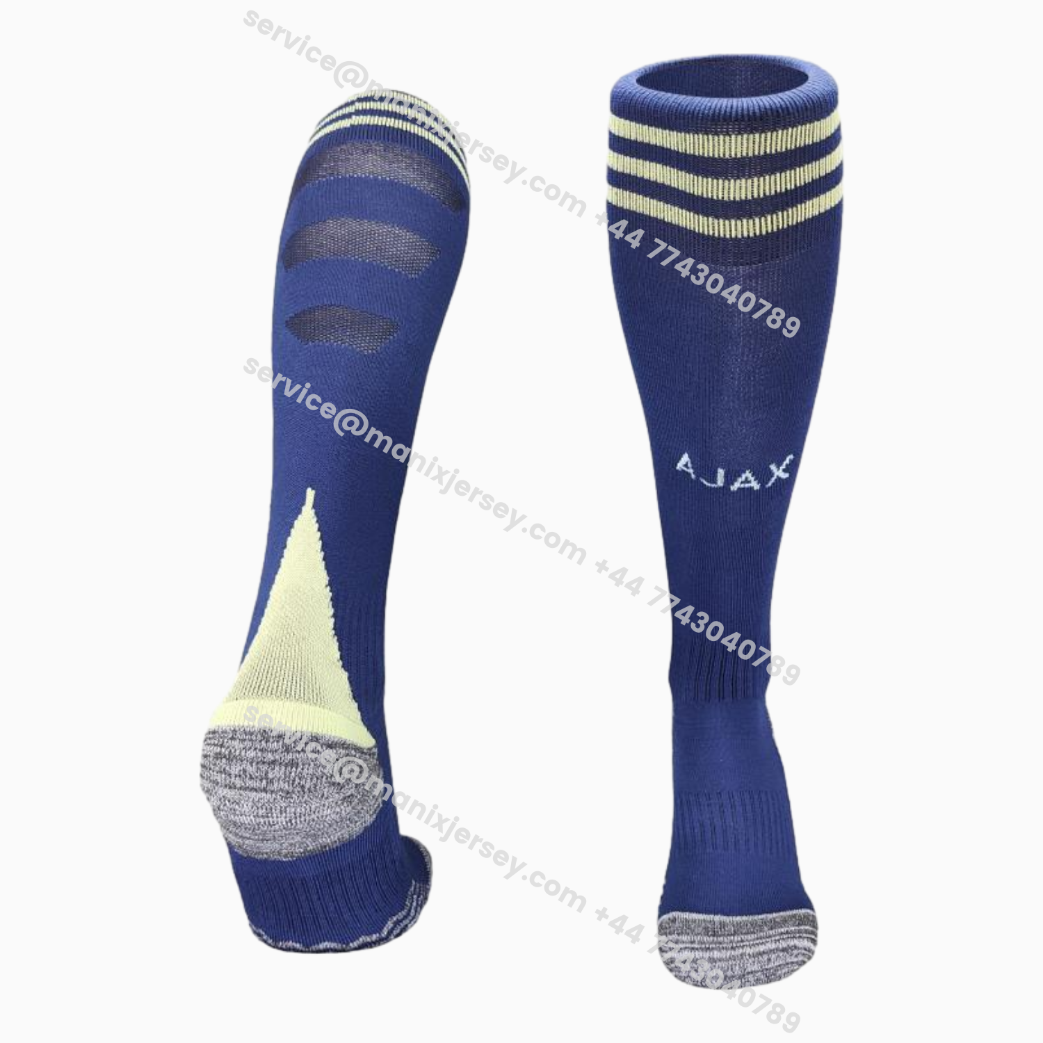ManixJersey.com | Ajax 25-26 Away Socks - Blue -Customize Name, Number and Patch | Worldwide Shipping