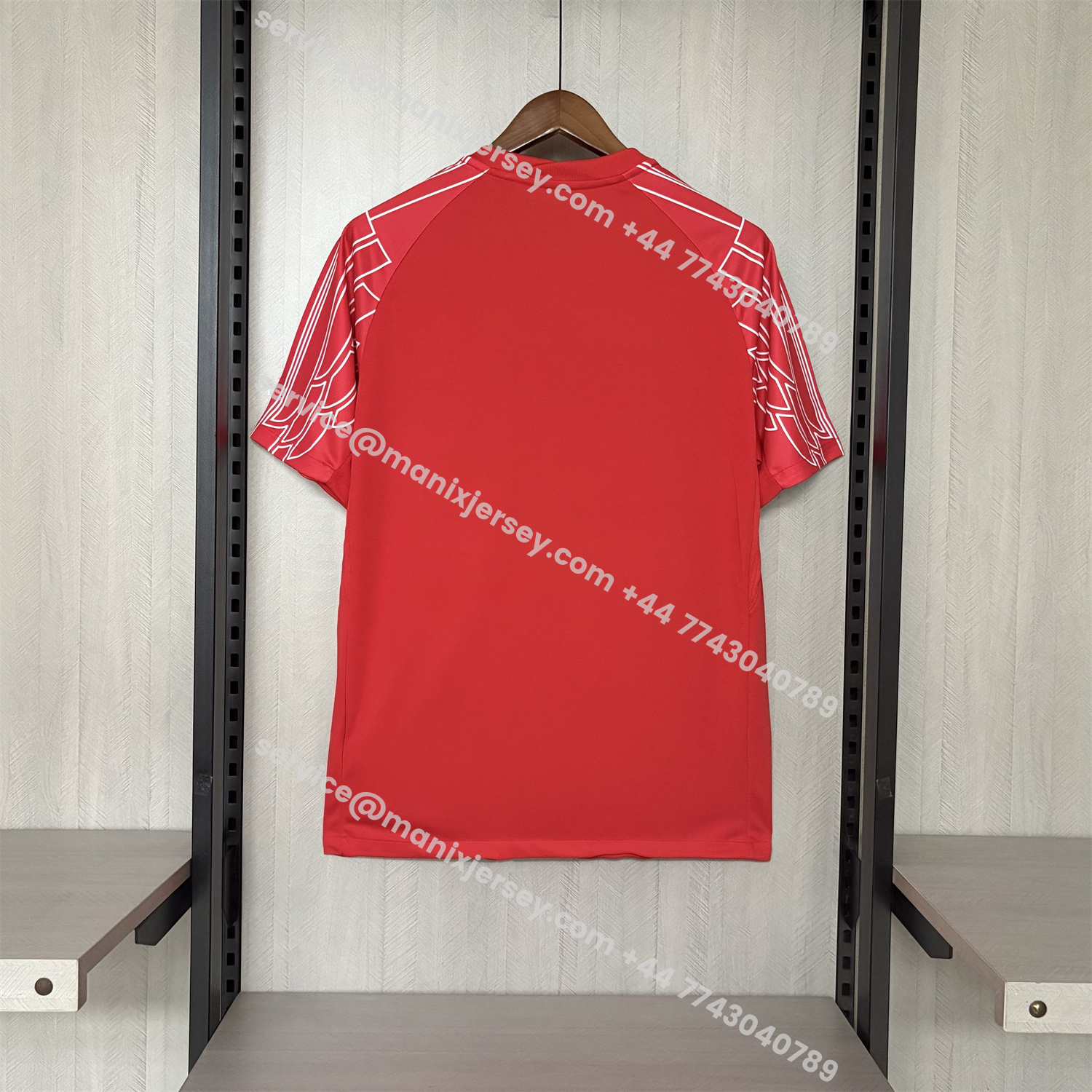 ManixJersey.com | Paris Saint-Germain PSG 25-26 Red Training Jersey - Fans Version -Customize Name, Number and Patch | Worldwide Shipping