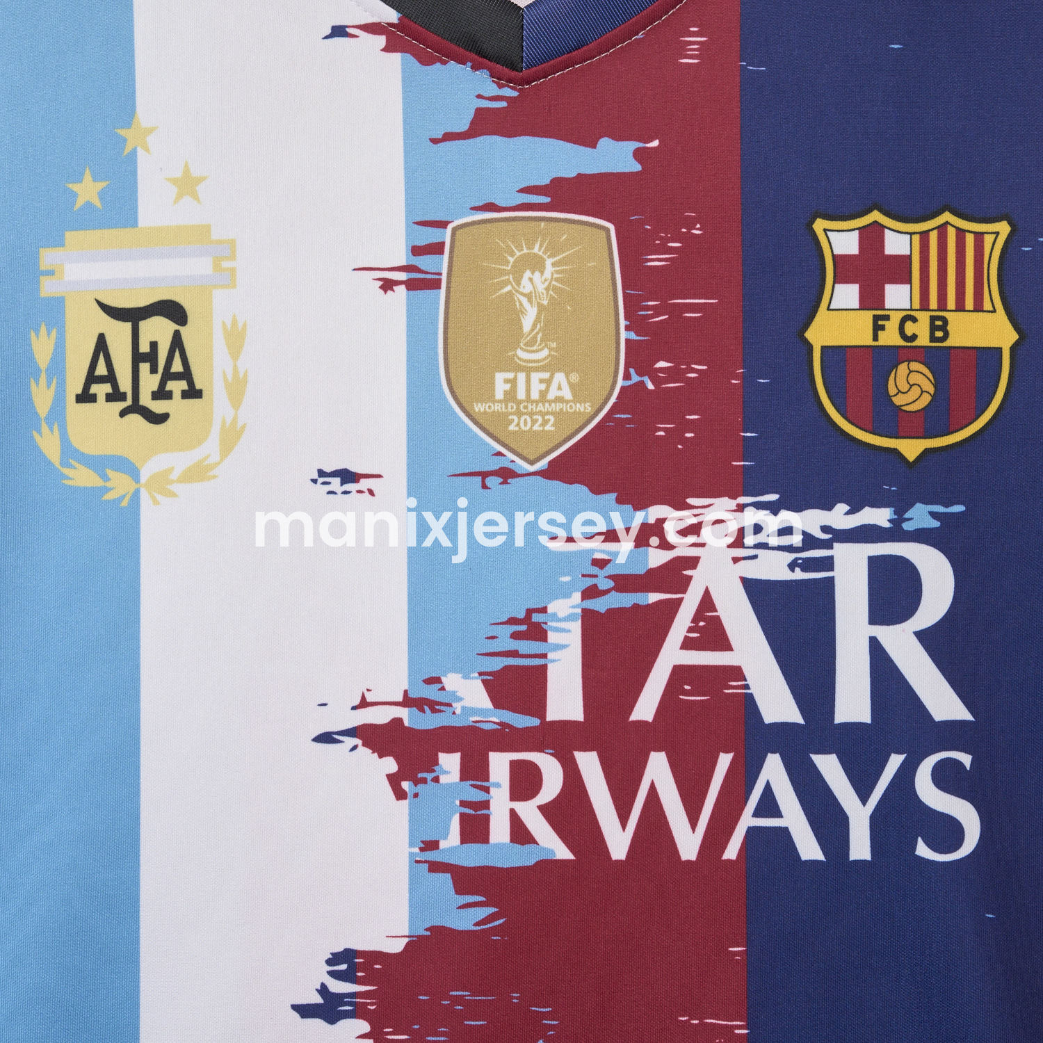 ManixJersey.com | Messi Argentina & Barcelona Special Jersey - Fans Version -Customize Name, Number and Patch | Worldwide Shipping