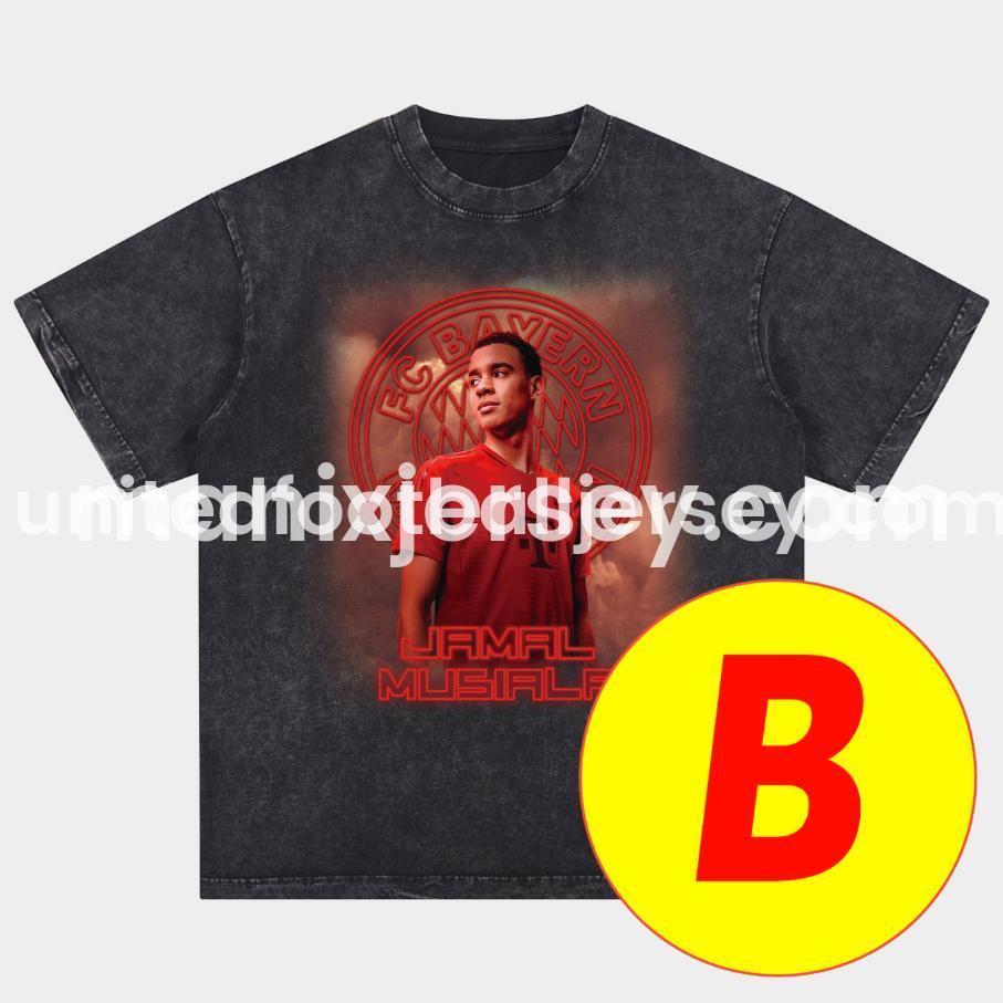 ManixJersey.com | Bayern Munich 125th Legendary Players Oversized Washed T-Shirt -Customize Name, Number and Patch | Worldwide Shipping