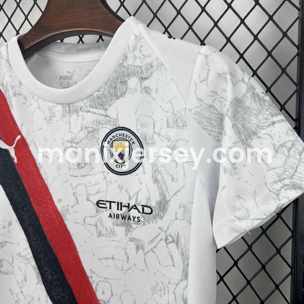 ManixJersey.com | Manchester City 25-26 Away Kids Kit -Customize Name, Number and Patch | Worldwide Shipping